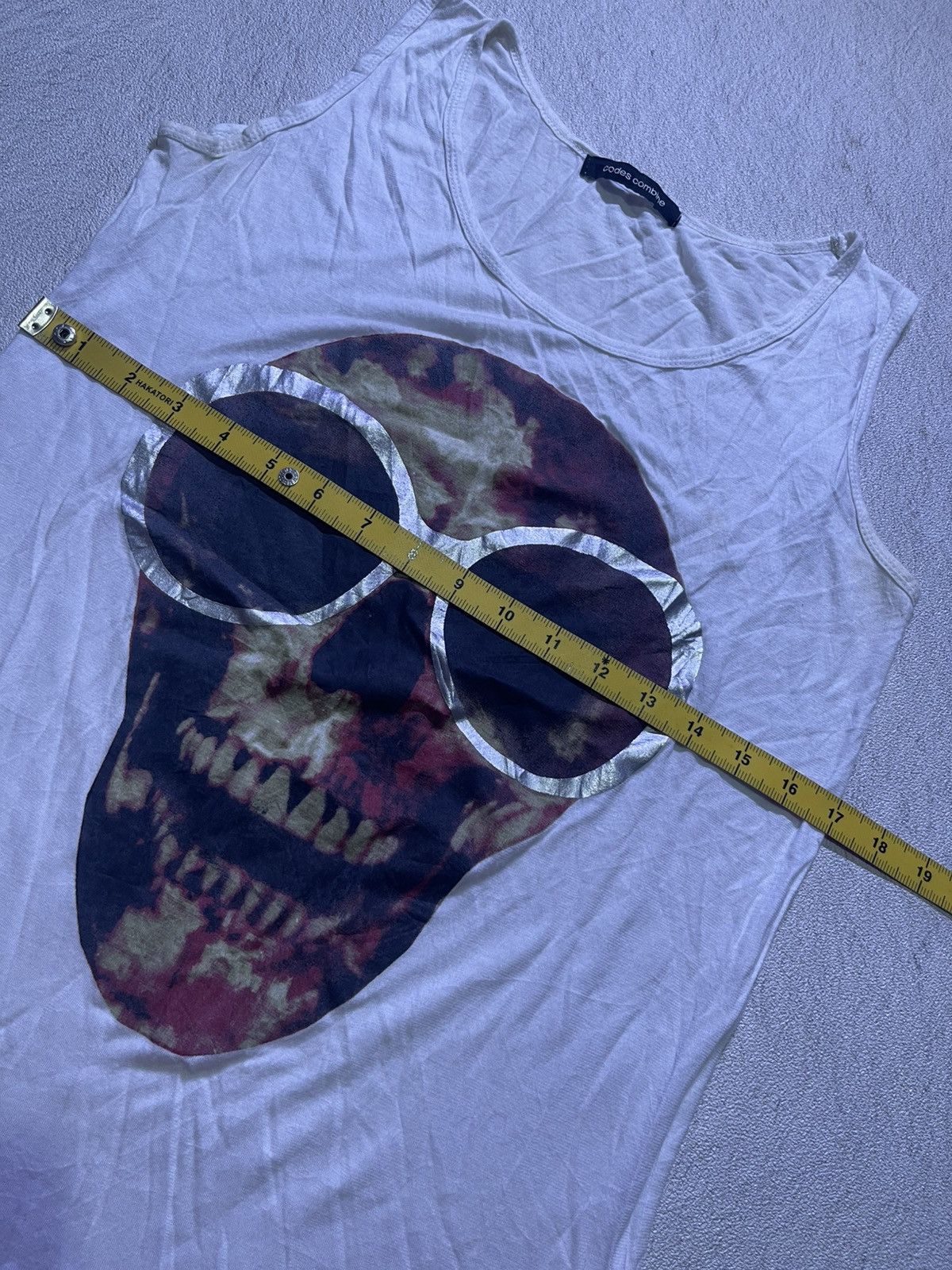 Japanese Brand Y2K CODES COMBINE tank top big logo skull style Size US S / EU 44-46 / 1 - 6 Thumbnail