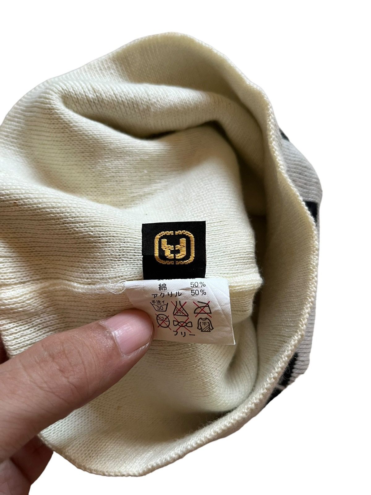 Japanese Brand Hype Vintage Freaky Spell Out Grey Beanie Size ONE SIZE - 4 Thumbnail