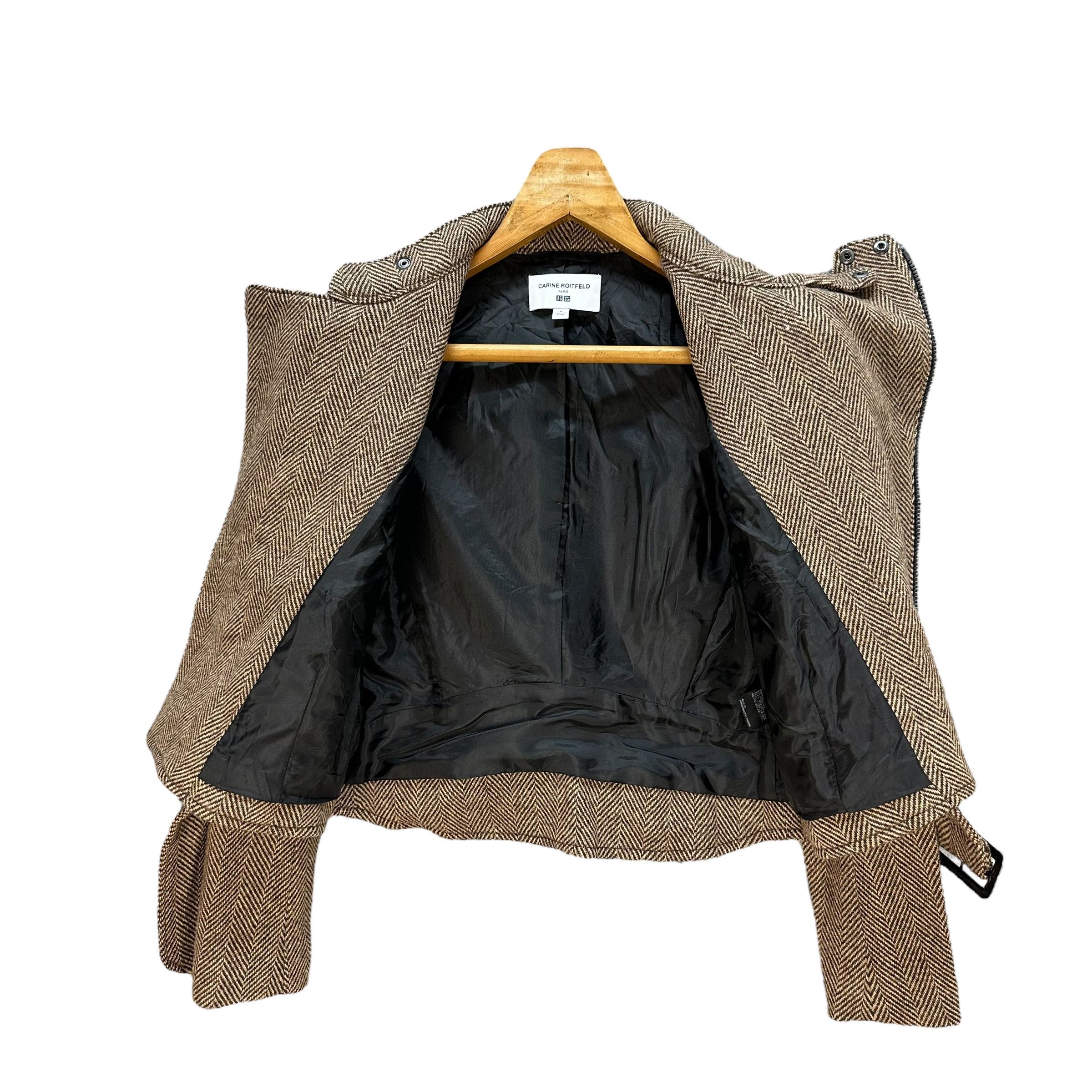 Uniqlo CARINE ROITFELD ASYMMETRICAL BELTED CROP JACKET #A53-1228 Size M / US 6-8 / IT 42-44 - 6 Thumbnail