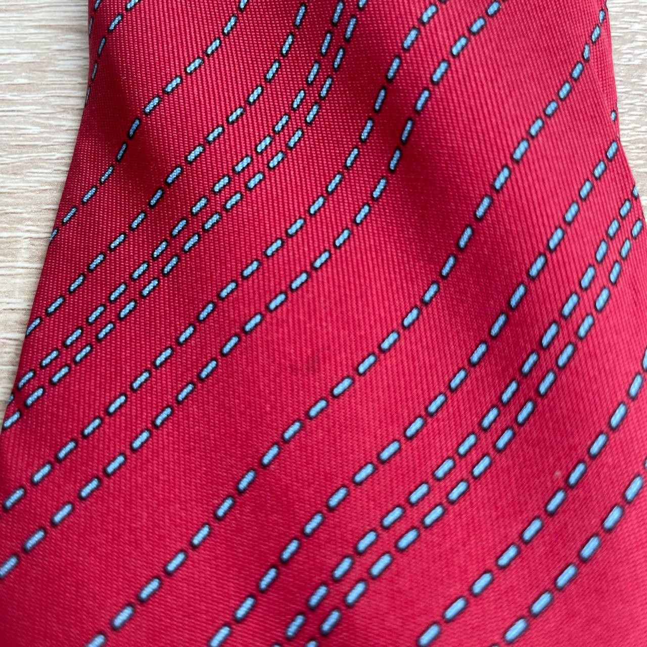 Hermes Hermes Paris Silk Tie 5114 HA Geometry Red Size ONE SIZE - 7 Thumbnail