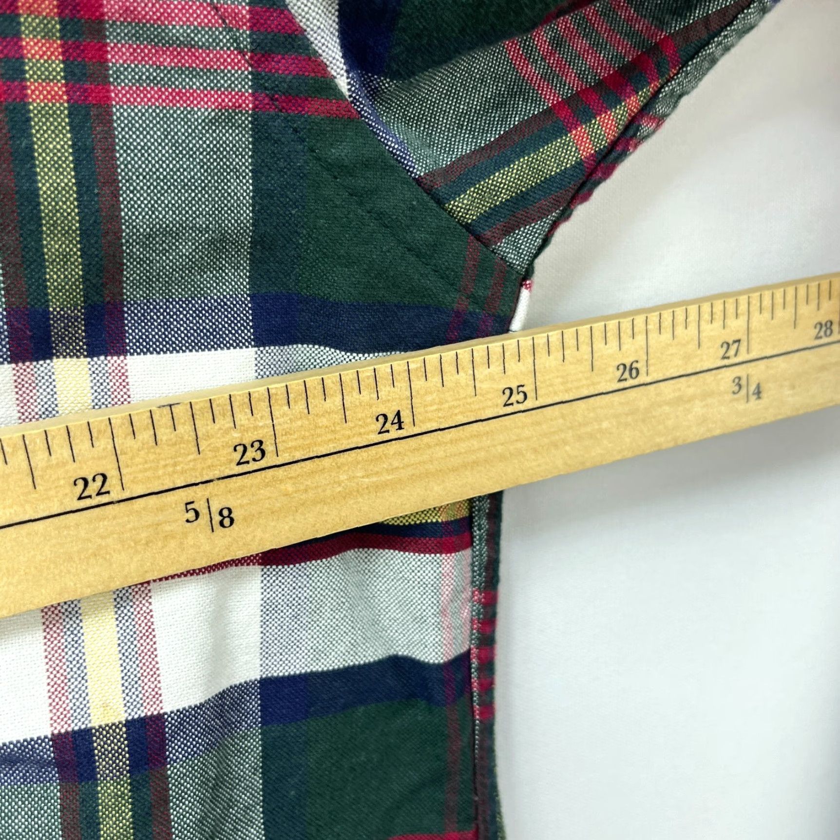 Tommy Hilfiger VINTAGE Tommy Hilfiger Button-Up Long Sleeve Plaid Shirt L Green Mens 90s Size US L / EU 52-54 / 3 - 7 Thumbnail