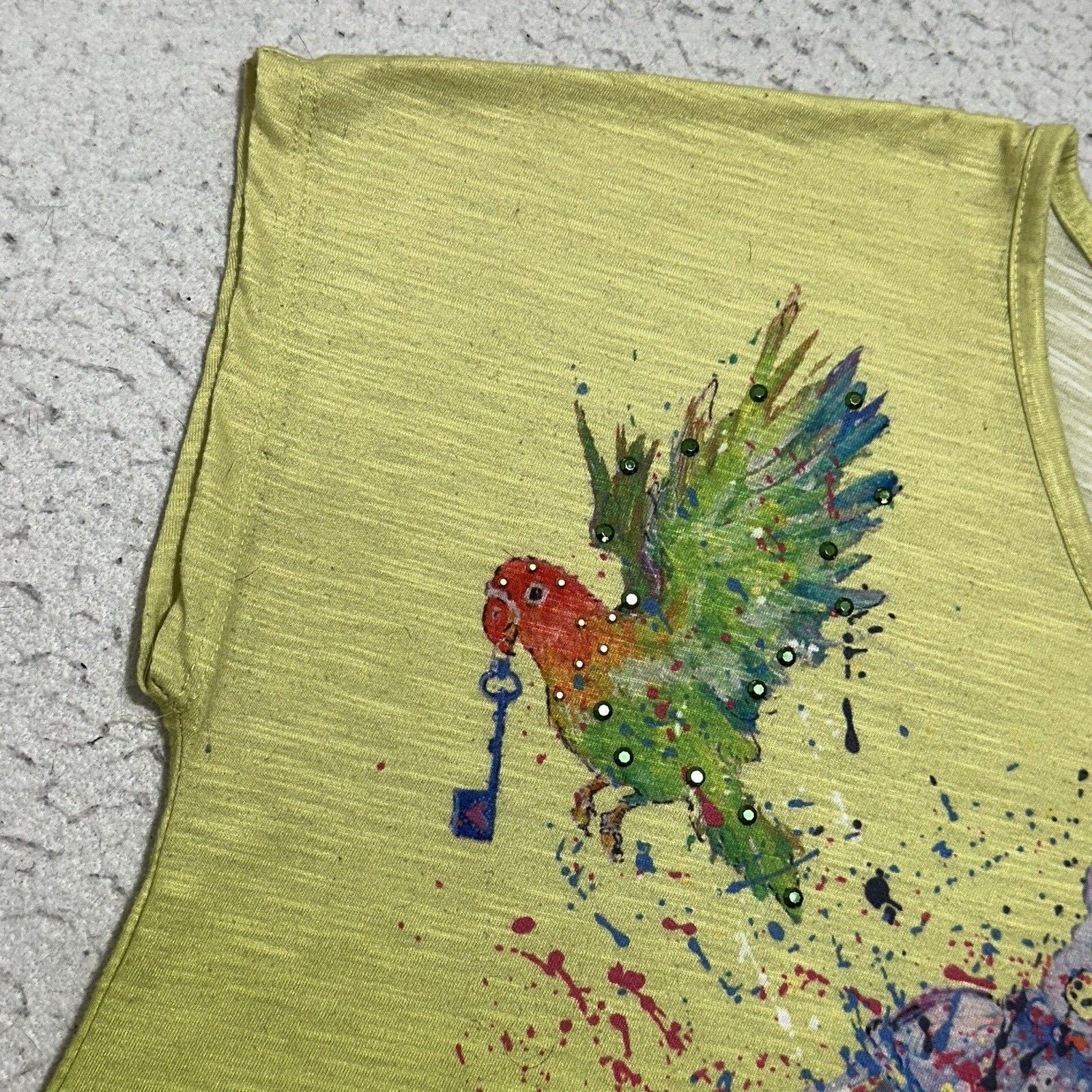 Other Leoma Lovegrove Medium Lovebird Rhinestone V Neck T Shirt Size M / US 6-8 / IT 42-44 - 5 Thumbnail