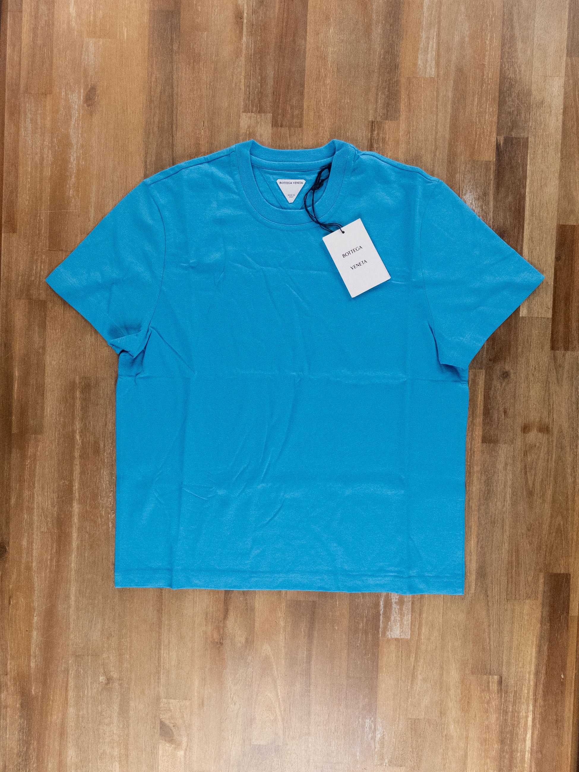 Bottega Veneta BOTTEGA VENETA Sunrise solid blue cotton t-shirt Medium q Size M / US 6-8 / IT 42-44 - 1 Thumbnail