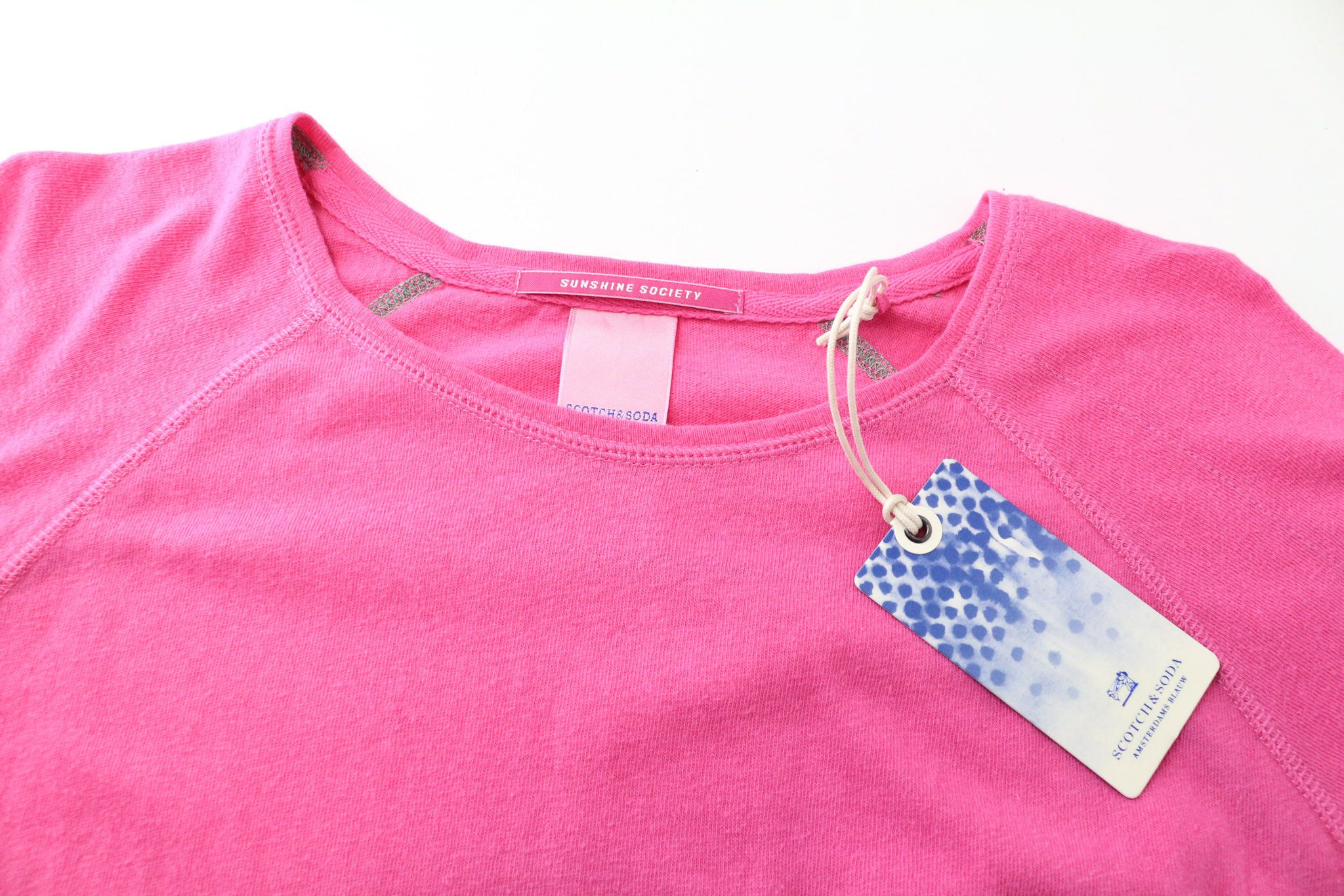Scotch & Soda S Light Pink Cotton Crew Neck Logo T-Shirt 75228 Size US S / EU 44-46 / 1 - 3 Thumbnail
