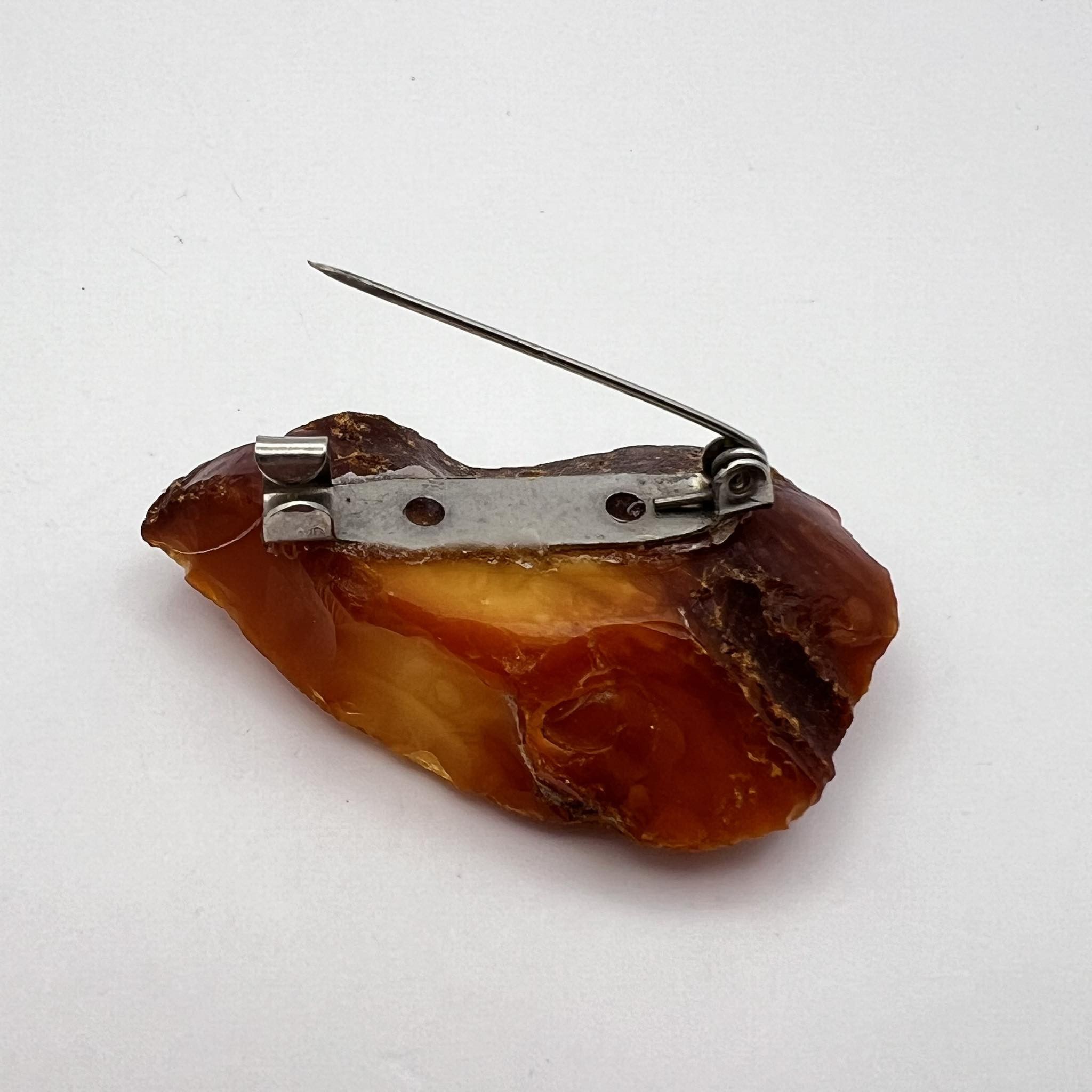 Vintage Massive Piece of Royal Yellow Baltic Amber Vintage Brooch Size ONE SIZE - 2 Thumbnail