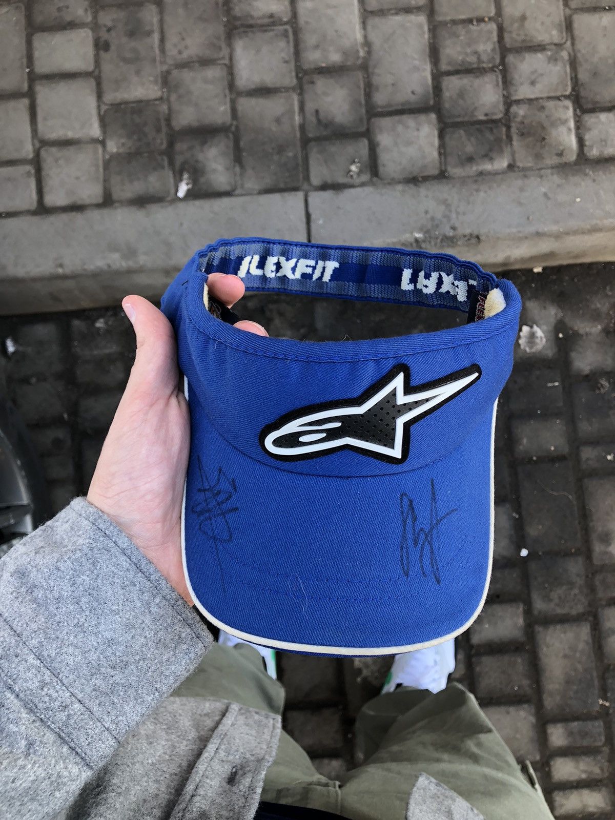 Alpinestars × Vintage VERY RARE ALPINESTARS FLEXFIT BASEBALL CAP RETRO Y2K 90s SK8 Size ONE SIZE - 2 Thumbnail