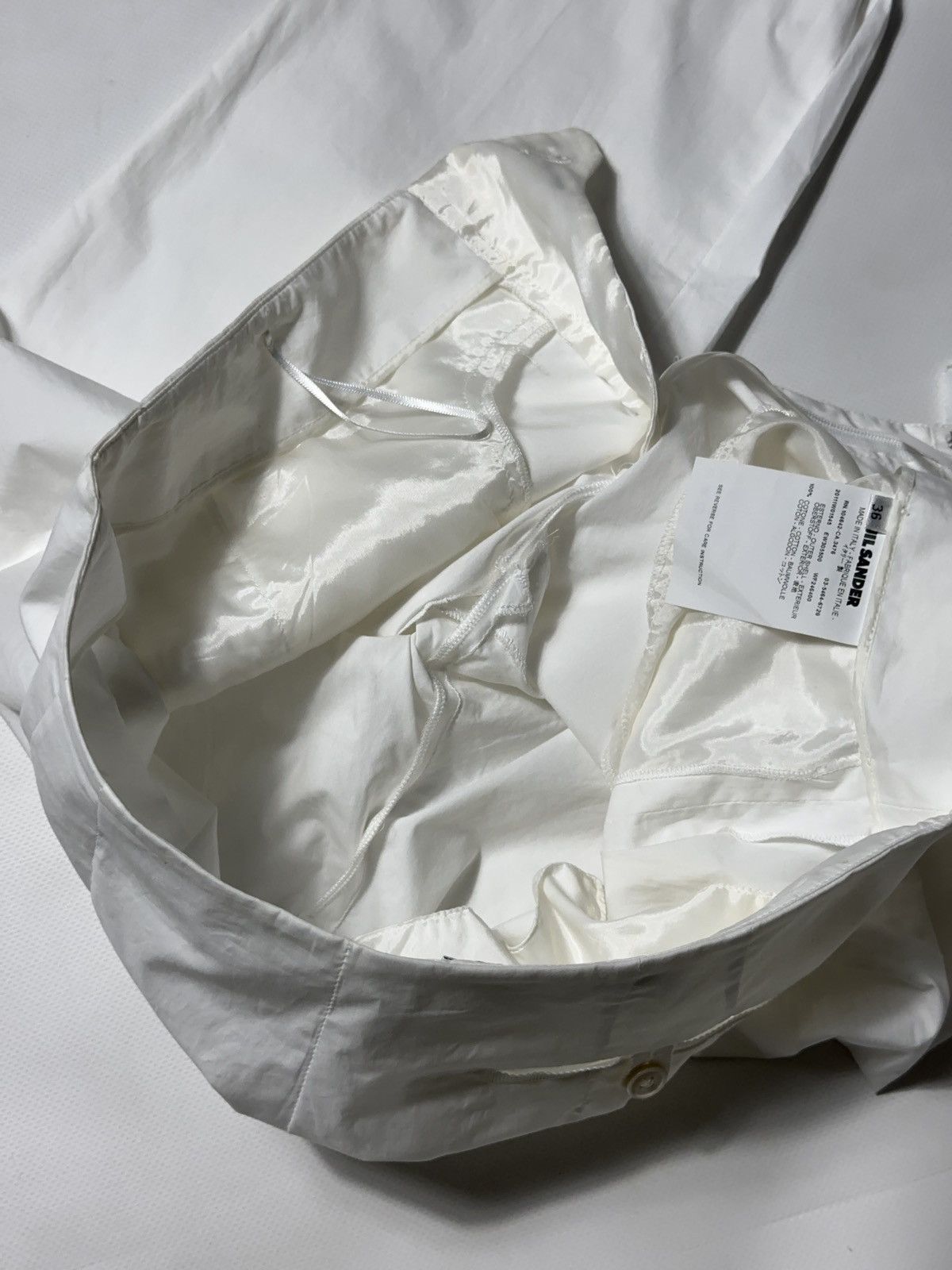 Jil Sander Jil Sander Snow White Cotton Chino Trousers Size 25" / US 0 / IT 36 - 7 Thumbnail