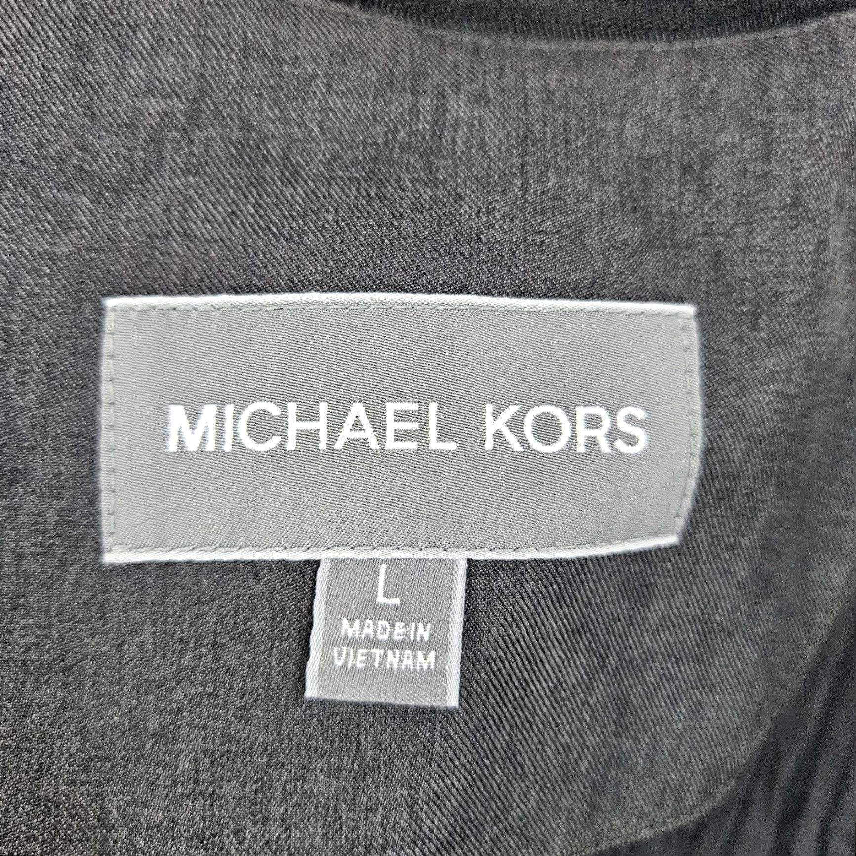 Michael Kors Michael Kors Grey Full Zip Removable Liner Stand Up Collar Jacket Large L Mens Windbreaker Casual, Travel, Workwear Size US L / EU 52-54 / 3 - 3 Thumbnail