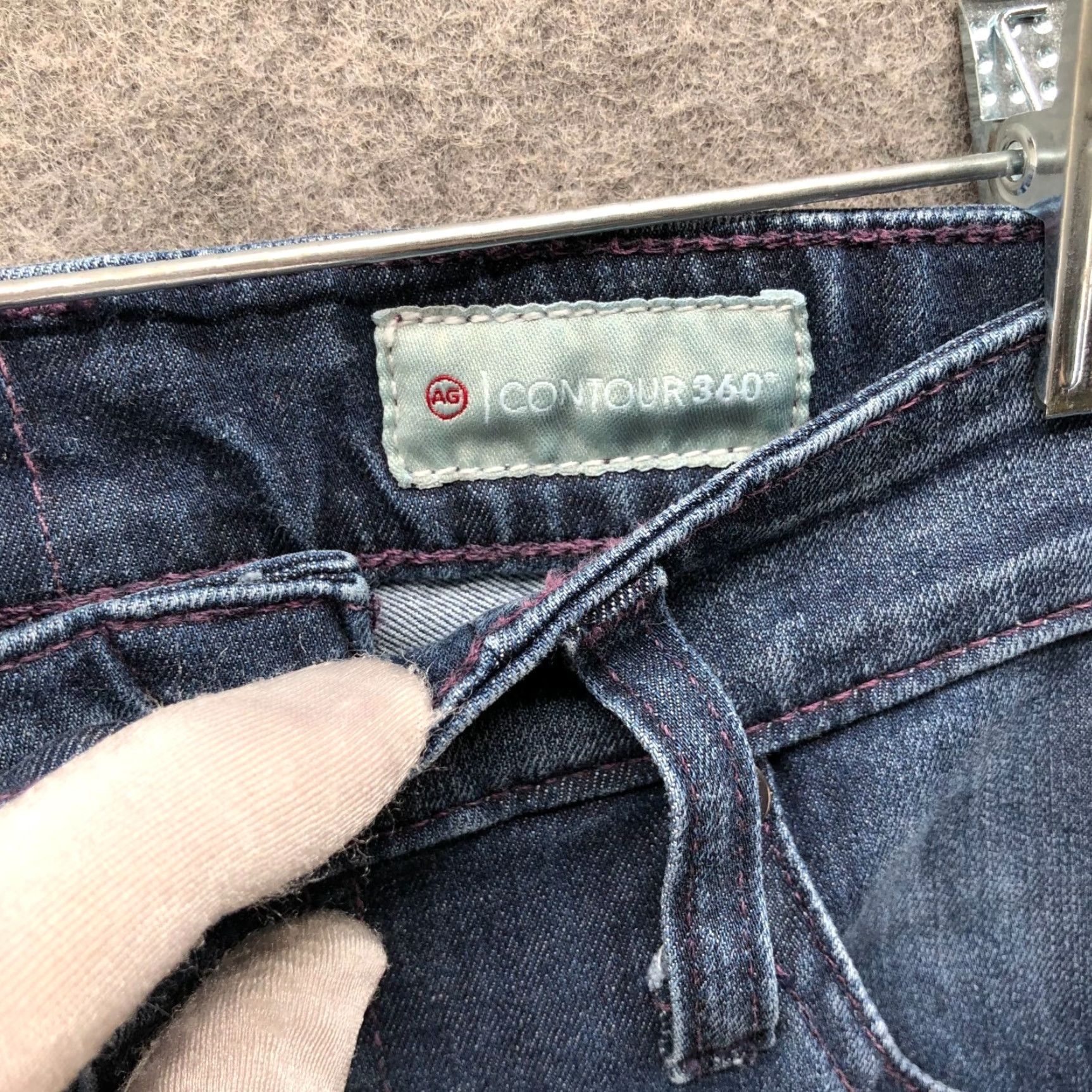 Vintage AG Adriano Goldschmied Farrah Boot Crop High Rise Jeans Womens 27 Contour 360 Size 27" / US 4 / IT 40 - 7 Thumbnail