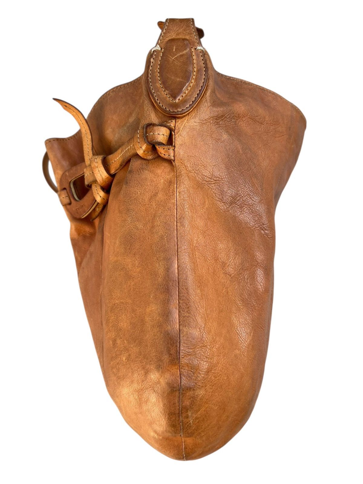 Leather Genten Japan Dirty Mud Patina Leather Bag Size ONE SIZE - 13 Thumbnail