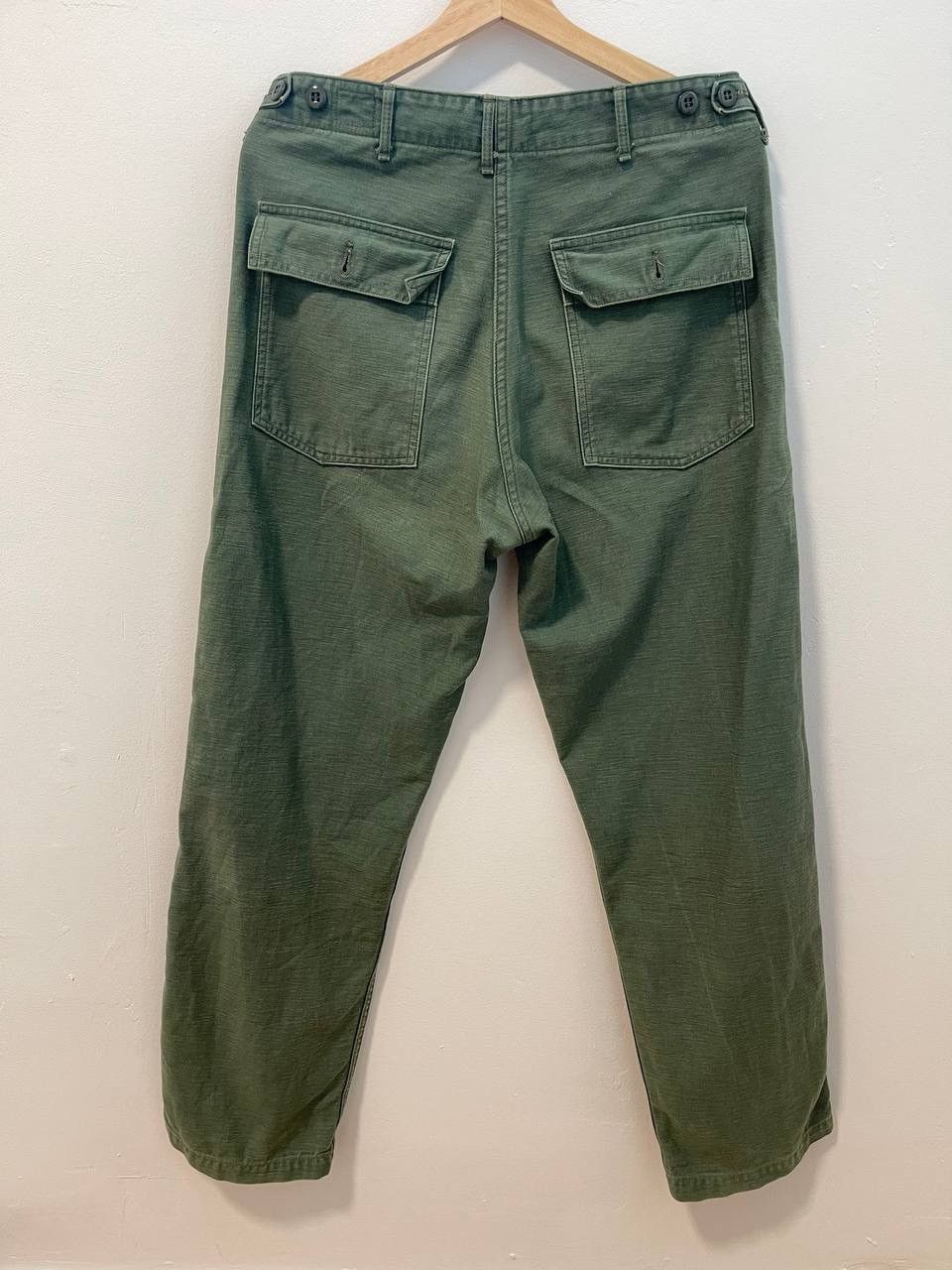 image of Orslow Japanese Baker Pants Tapered in Olive, Men's (Size 31)