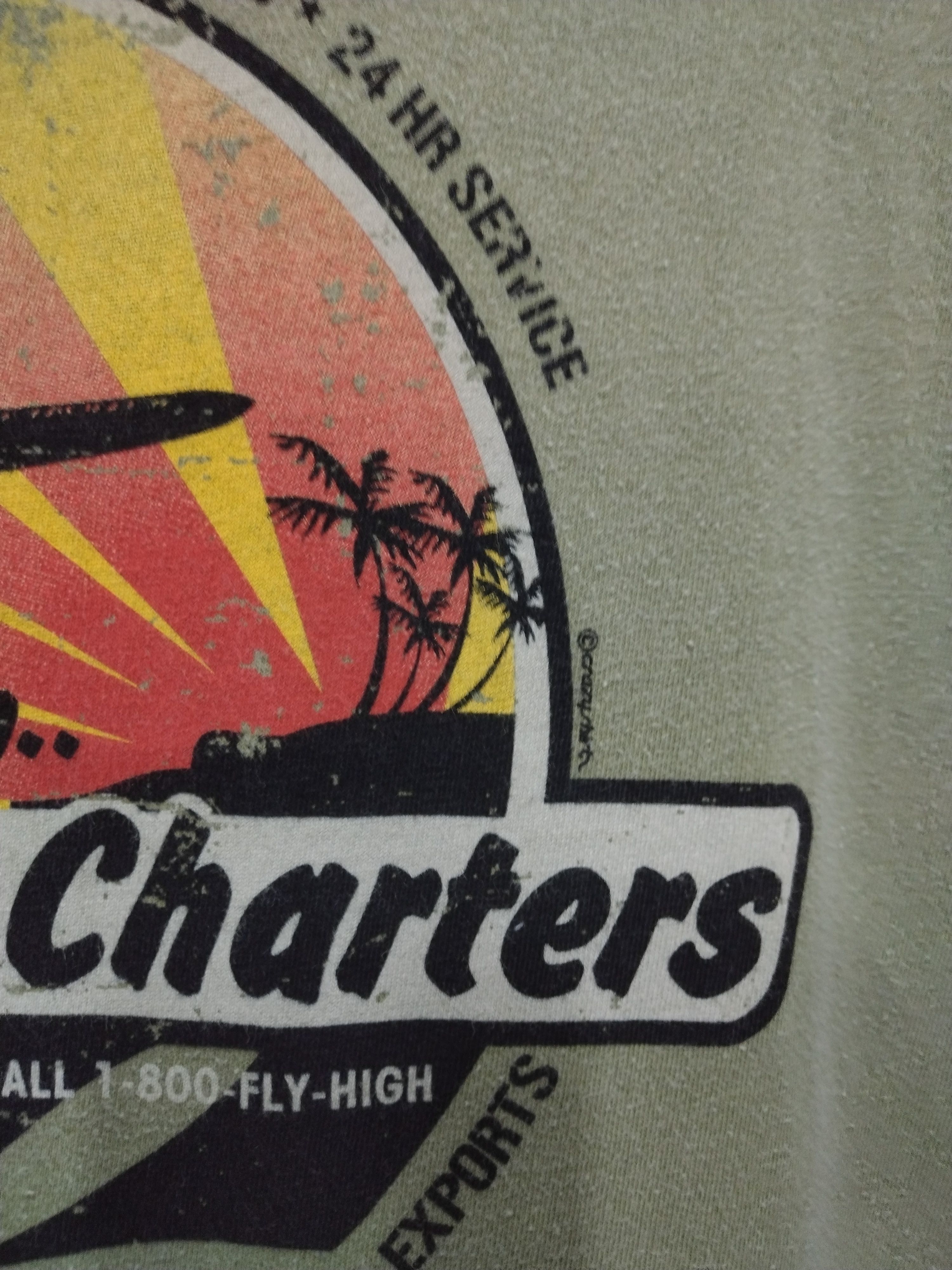 Vintage Vtg Hemp Dyed Crazy Shirt Discontinued airplane series Tee Size US L / EU 52-54 / 3 - 6 Thumbnail