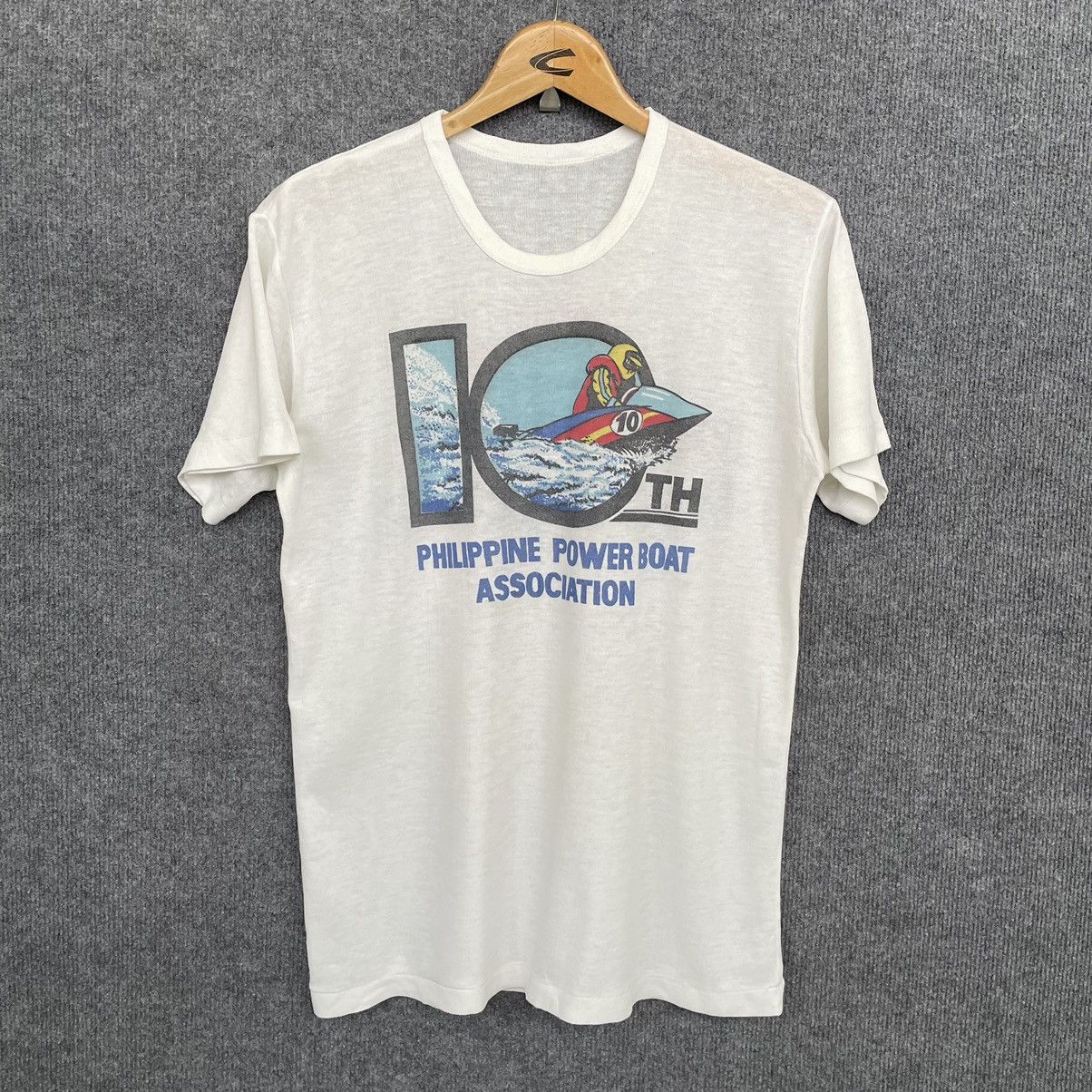 Japanese Brand × Vintage Vintage 90s Powerboat Race Promo T Shirt Size US S / EU 44-46 / 1 - 1 Thumbnail