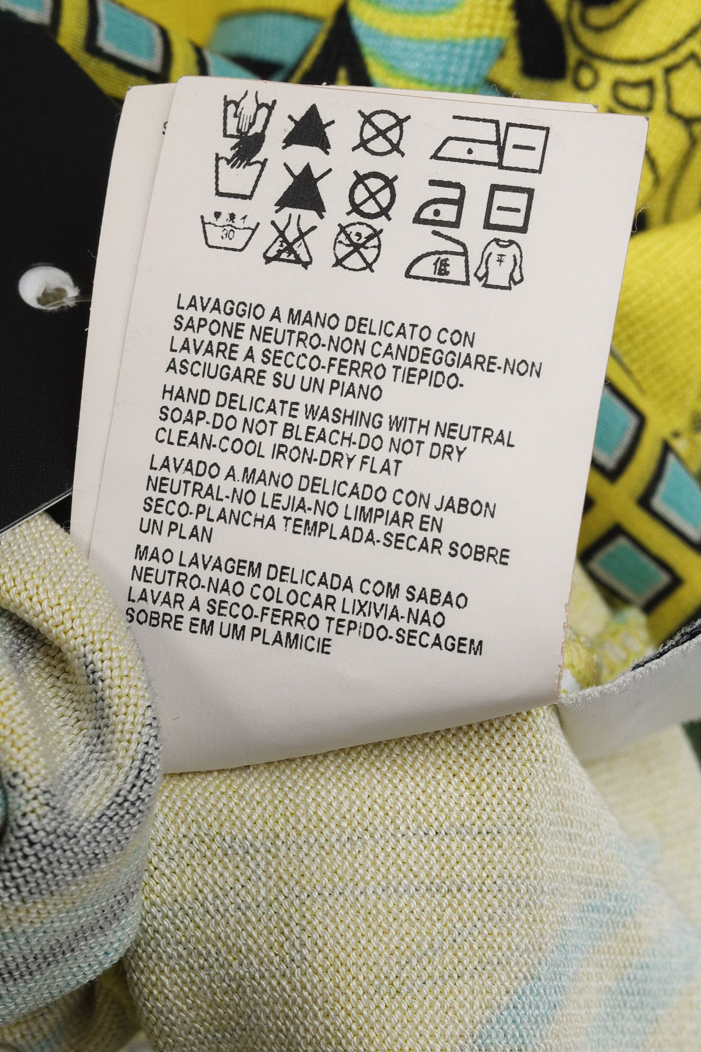 Versace Versace Yellow Print Multi-texture Chainmail Silk Top Size M / US 6-8 / IT 42-44 - 10 Thumbnail