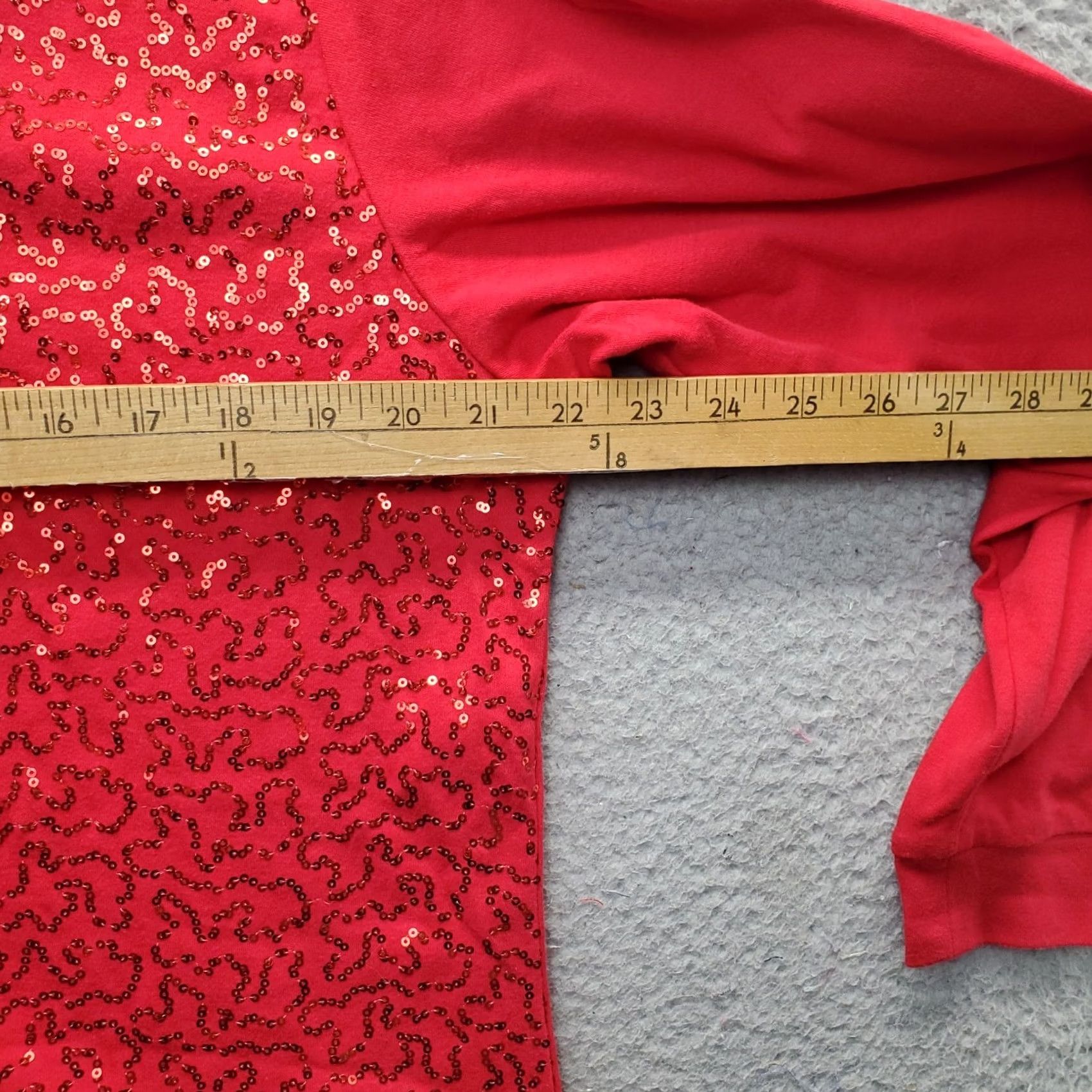 Quacker Factory Quacker Factory Full Zip Hoodie Women L Red Sequined Embellished Long Sleeve Size L / US 10 / IT 46 - 4 Thumbnail