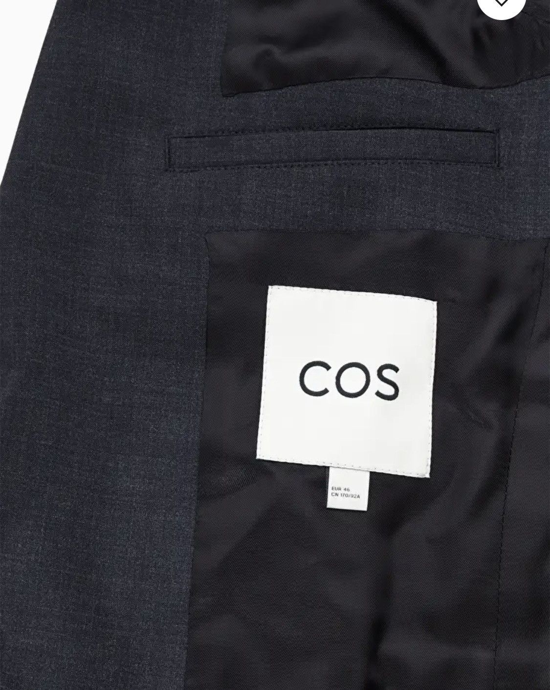 Cos COS Melange Wool Blazer Slim Fit Size 38R Size 38R - 7 Thumbnail