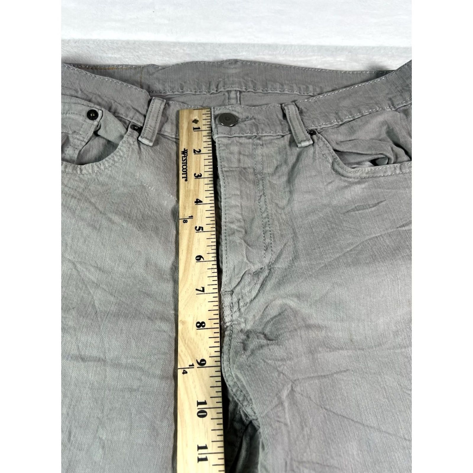 Levi's VTG Levi's 513 Jeans Mens 31x30 Gray Denim Distressed Torn Outdoor Workwear Slim Straight 5-Pocket Mens Jeans Size US 31 - 3 Thumbnail