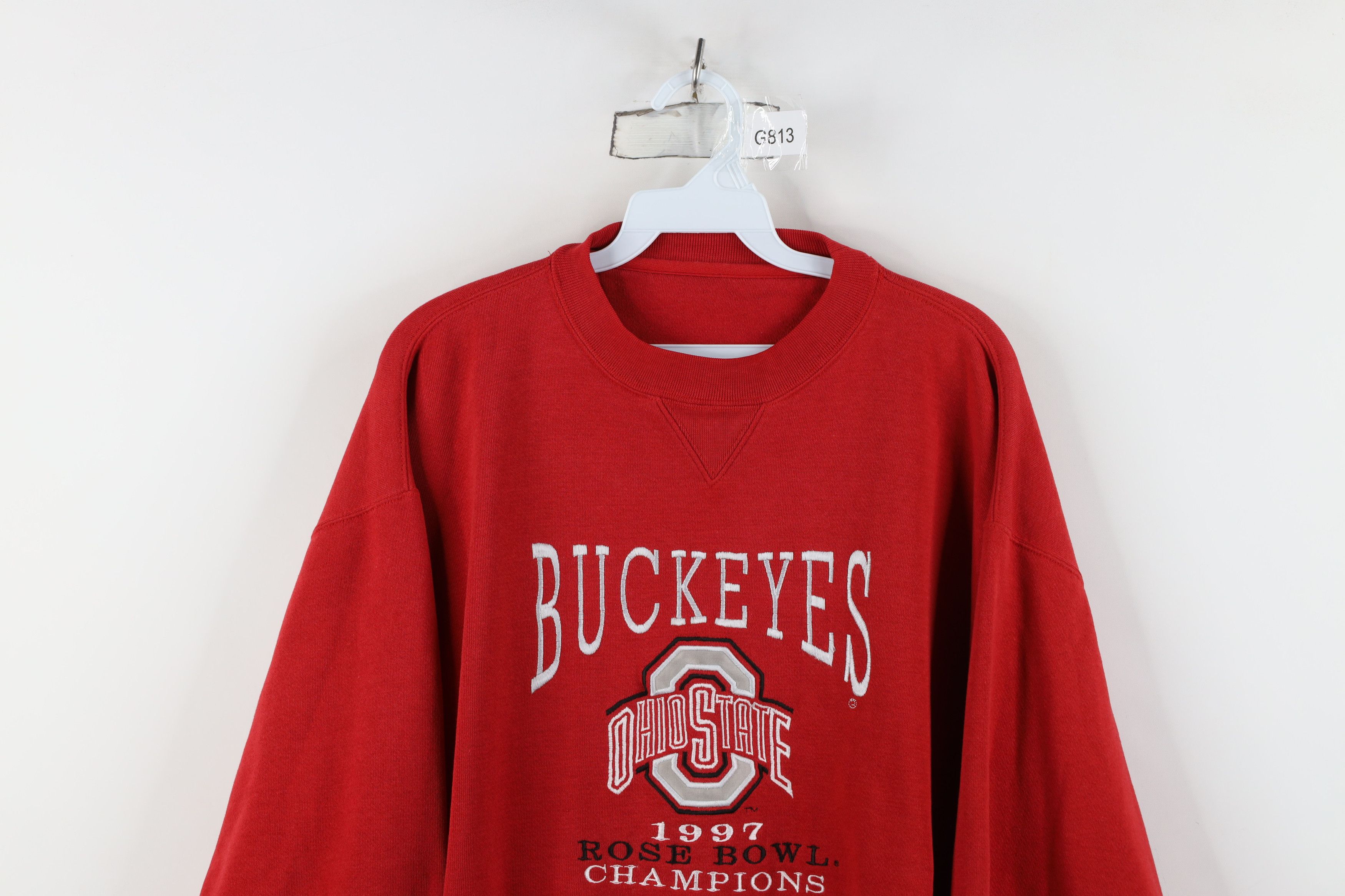 Vintage Vintage 90s Champs Ohio State University Football Sweatshirt Size US XL / EU 56 / 4 - 2 Thumbnail