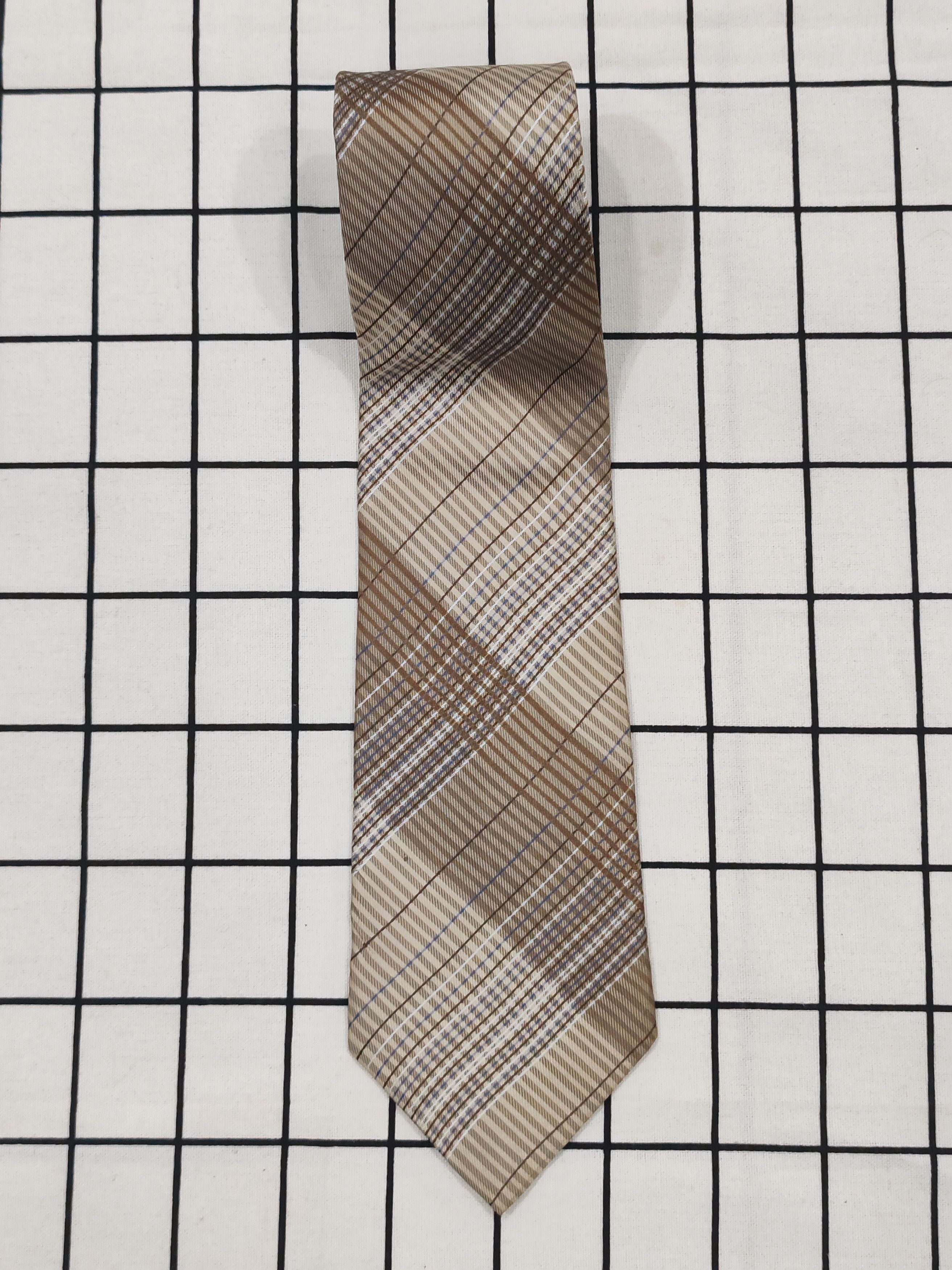 Issey Miyake ISSEY MIYAKE CLASSIC MULTI PLAID NECKTIE 100% SILK FOR MEN Size ONE SIZE - 1 Thumbnail
