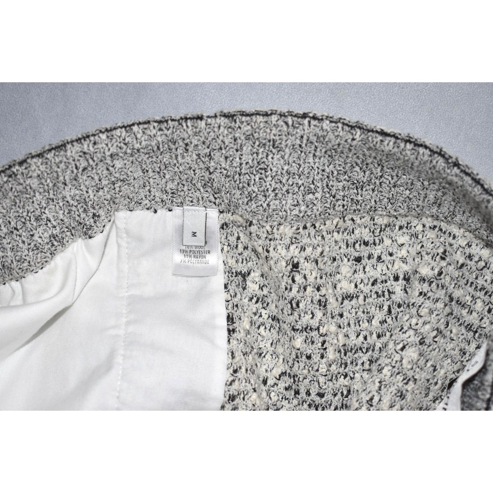 St. John ST JOHN Black White Cotton/Wool Boucle Knit Jogger Pants M Size 30" / US 8 / IT 44 - 6 Thumbnail