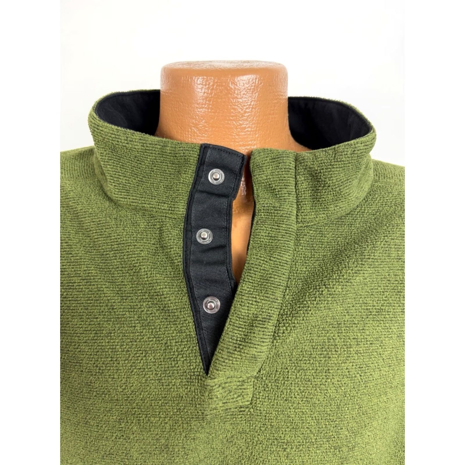 ExOfficio Ex Officio Fleece Pullover Mens 2XL Olive Green Snap Placket Outdoors 90s Shirt Size US XXL / EU 58 / 5 - 4 Thumbnail