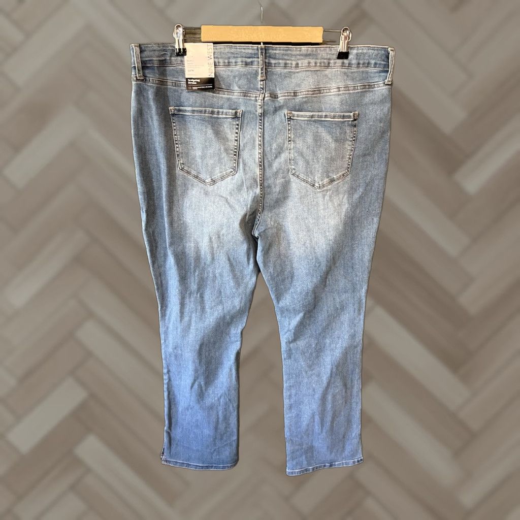 Nine West Nine West Womens Blue Denim Bootcut Pants Size 20W NWT Size 42" / US 20 - 1 Thumbnail