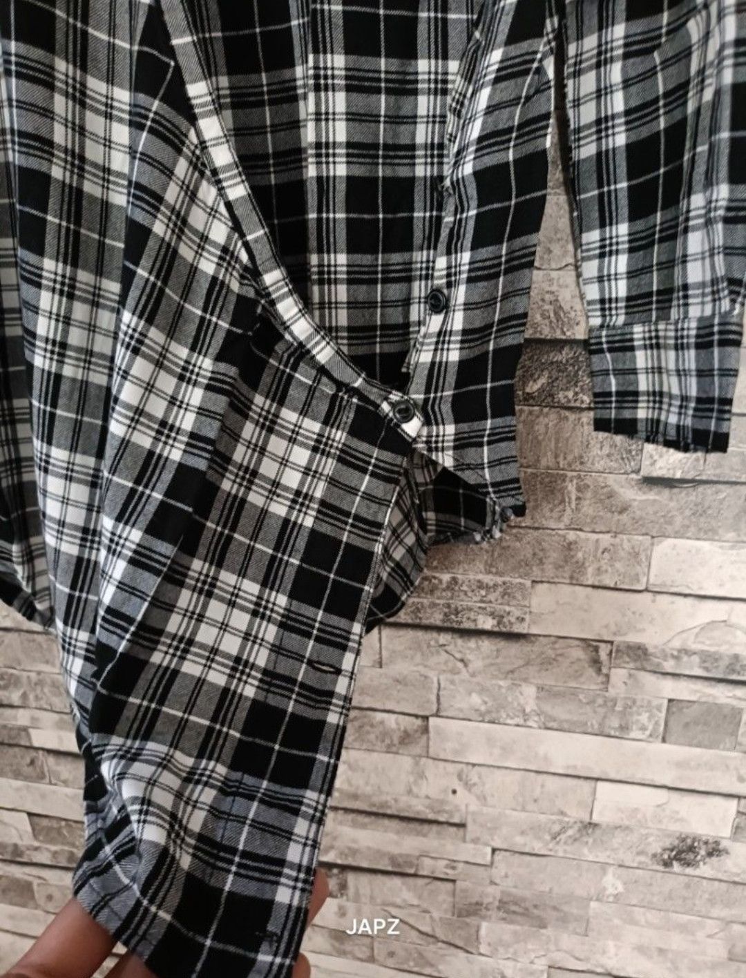 MOUSSY Azul by moussy long flannel assymetrical shirt Size S / US 4 / IT 40 - 4 Thumbnail