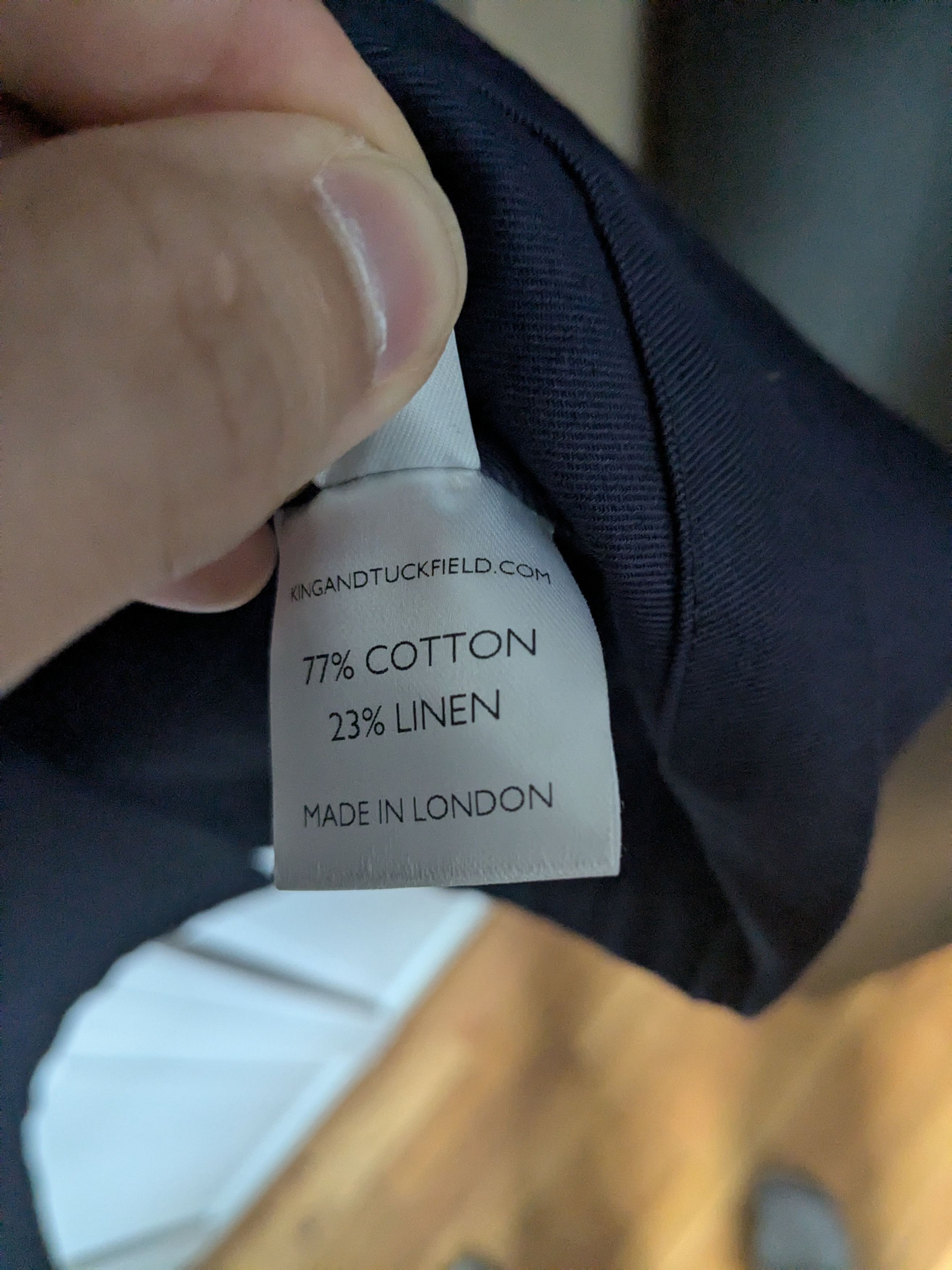 King & Tuckfield Navy Notched Shirt Size US M / EU 48-50 / 2 - 5 Thumbnail