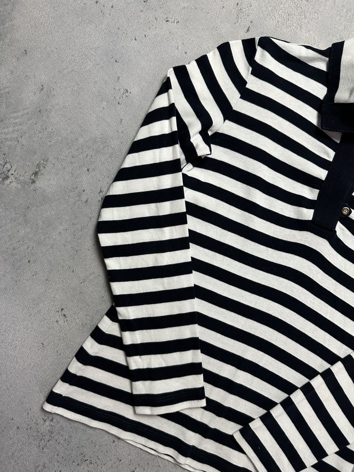 Carolina Herrera Carolina Herrera CH Striped Long Sleeve Vintage Polo Top Lux Size XS / US 0-2 / IT 36-38 - 3 Thumbnail