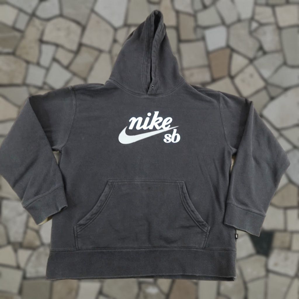 Nike Nike Hoodie Mens Large Black SB Skateboarding SB Big Swoosh Skater Sweatshirt VINTAGE Size US L / EU 52-54 / 3 - 1 Thumbnail
