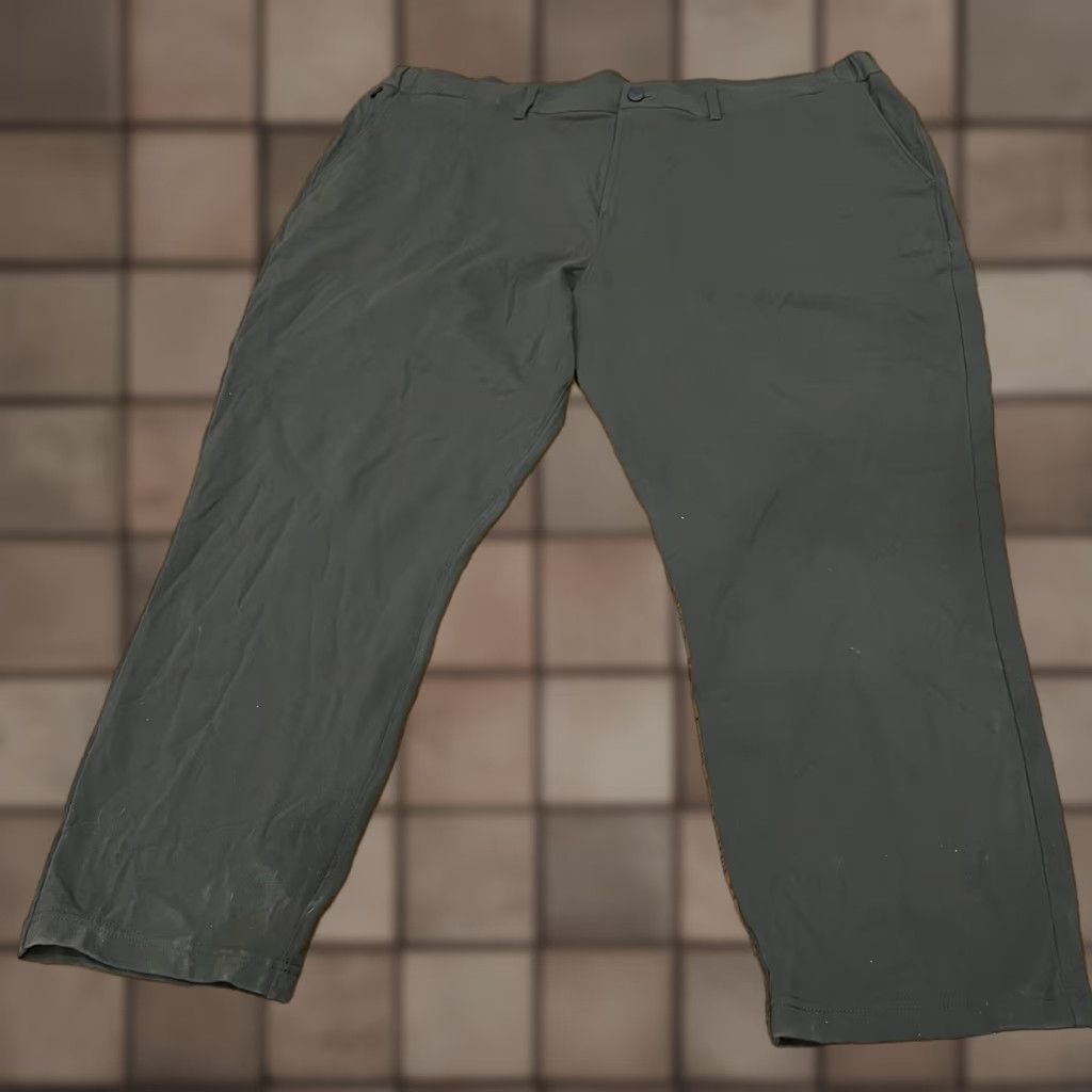 Vintage Public Rec Pants Men 44x28 Green Performance Chino Stretch Outdoors Light Casual Pants Mens Regular Green Athletic Straight Pockets Zip Size US 44 / EU 60 - 1 Thumbnail