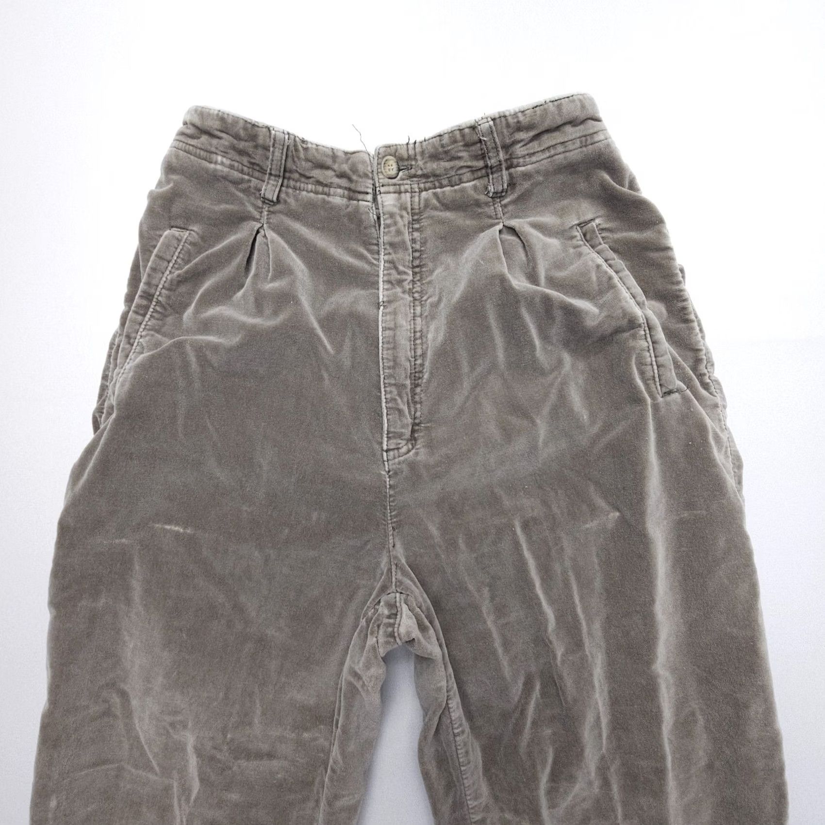 Velvet VINTAGE Sigrid Olsen Pants Womens 10 Gray Velvet High Rise 90s Retro Soft Cotton Size 32" / US 10 / IT 46 - 4 Thumbnail