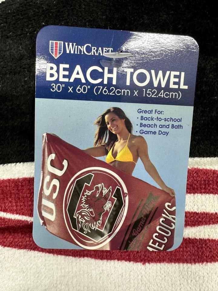 Designer South Carolina Gamecocks Beach Towel Size ONE SIZE - 2 Thumbnail