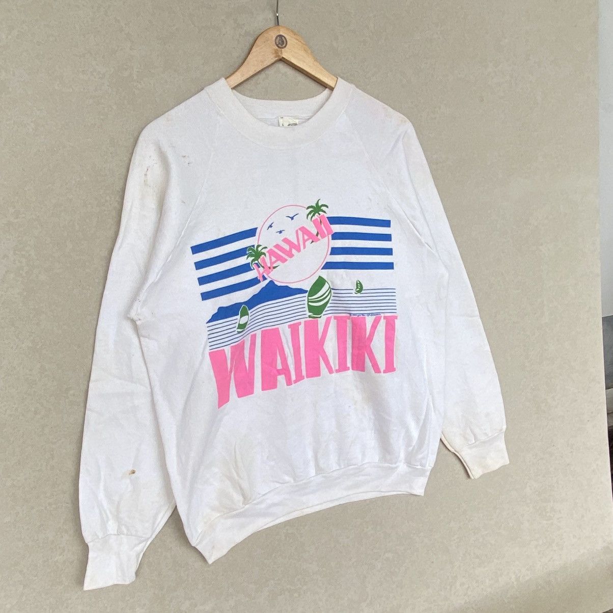 Other Vintage Fruit Of The Loom Printed Crewneck Sweatshirt White Size L / US 10 / IT 46 - 3 Thumbnail
