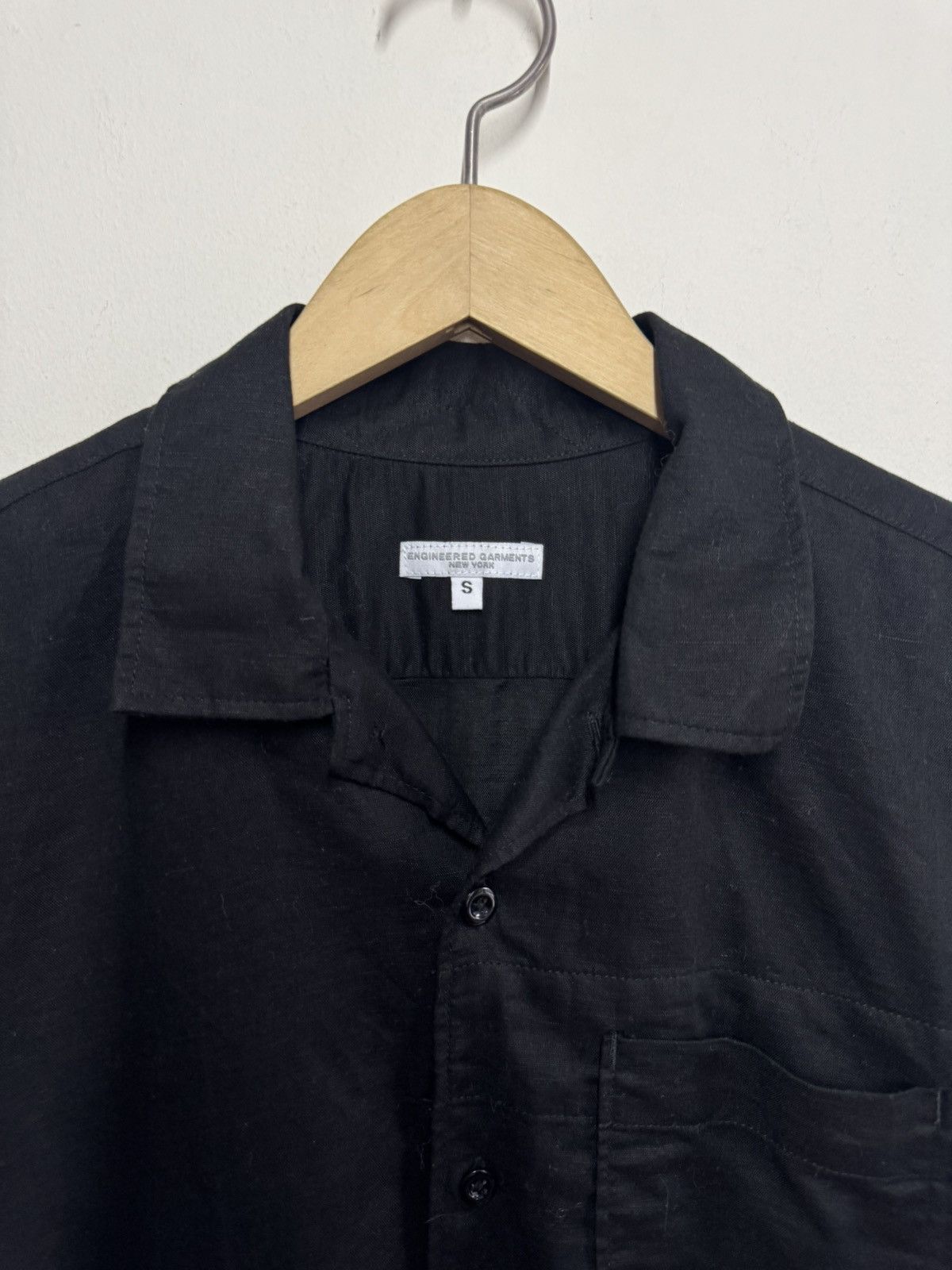 Engineered Garments Engineered Garments S/S Camp Shirt Black Linen Cotton Size S Size US S / EU 44-46 / 1 - 3 Thumbnail