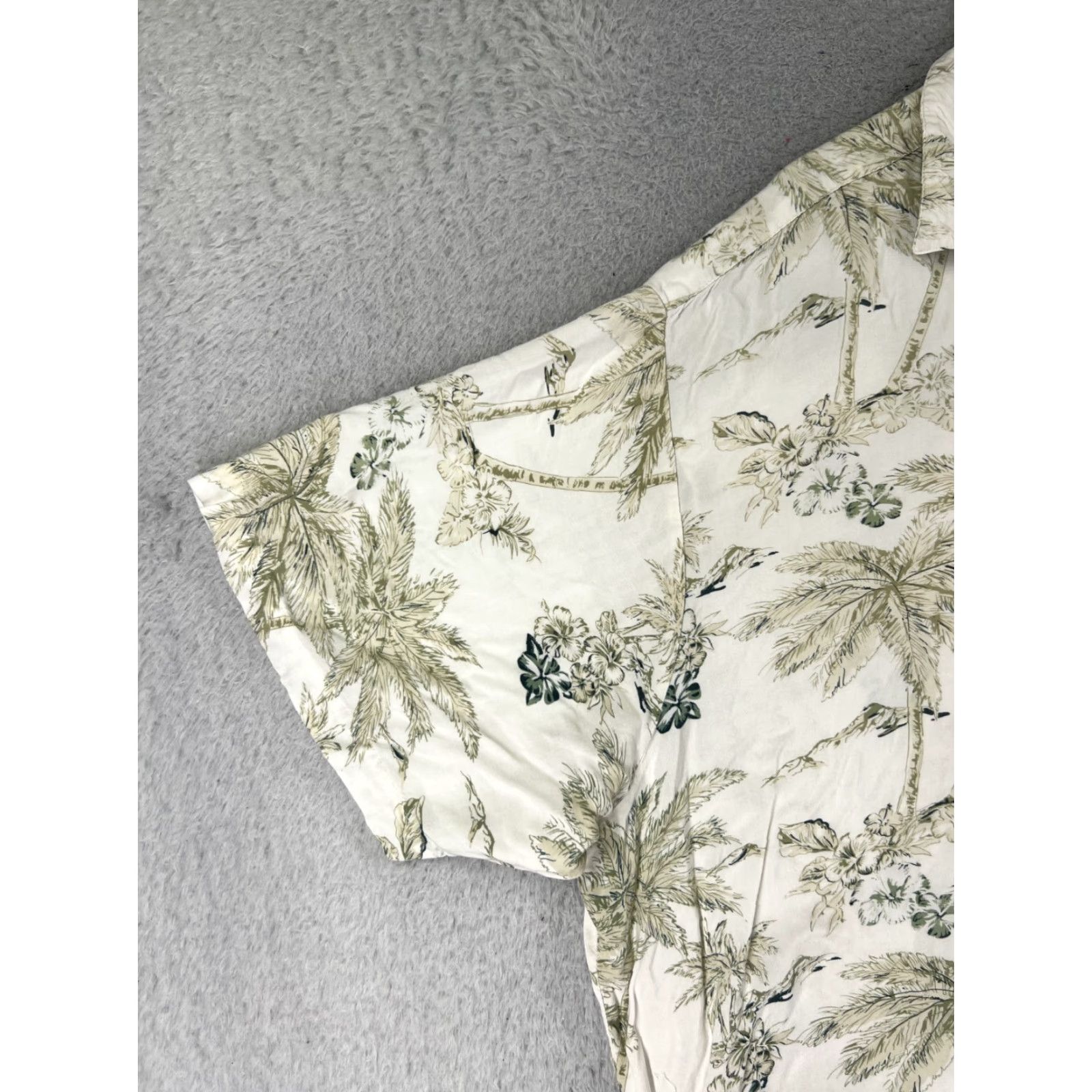 Vintage VINTAGE Knightsbridge Shirt Adult 2XL XXL White Green Palm Tree Floral 100% Rayon Beach Size US XXL / EU 58 / 5 - 3 Thumbnail