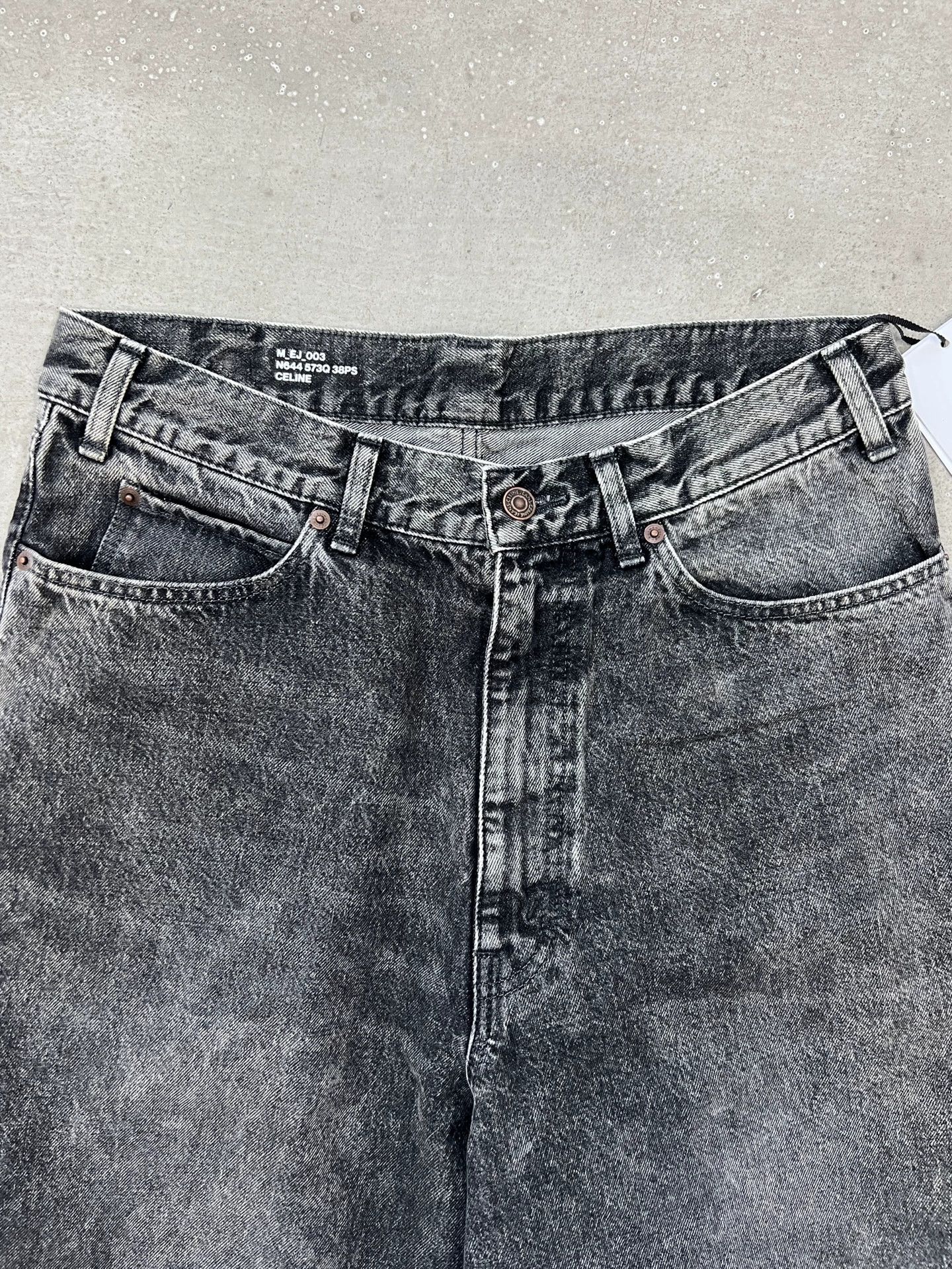 Celine celine black wide-leg denim pants 22ss Size US 32 / EU 48 - 2 Thumbnail