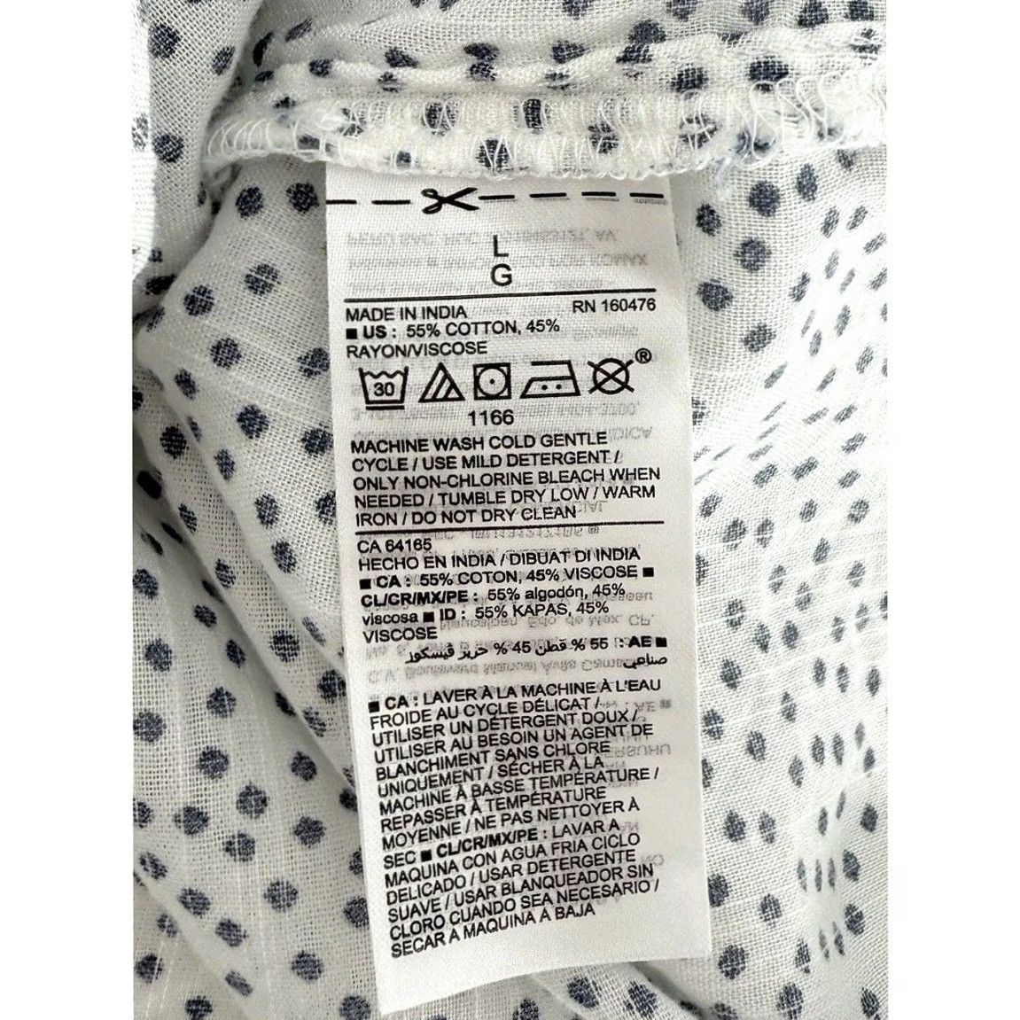 Old Navy NWT Old Navy Polka Dot Blouse Top Sz L Off The Shoulder Spotted Peplum Cottage Size L / US 10 / IT 46 - 5 Thumbnail
