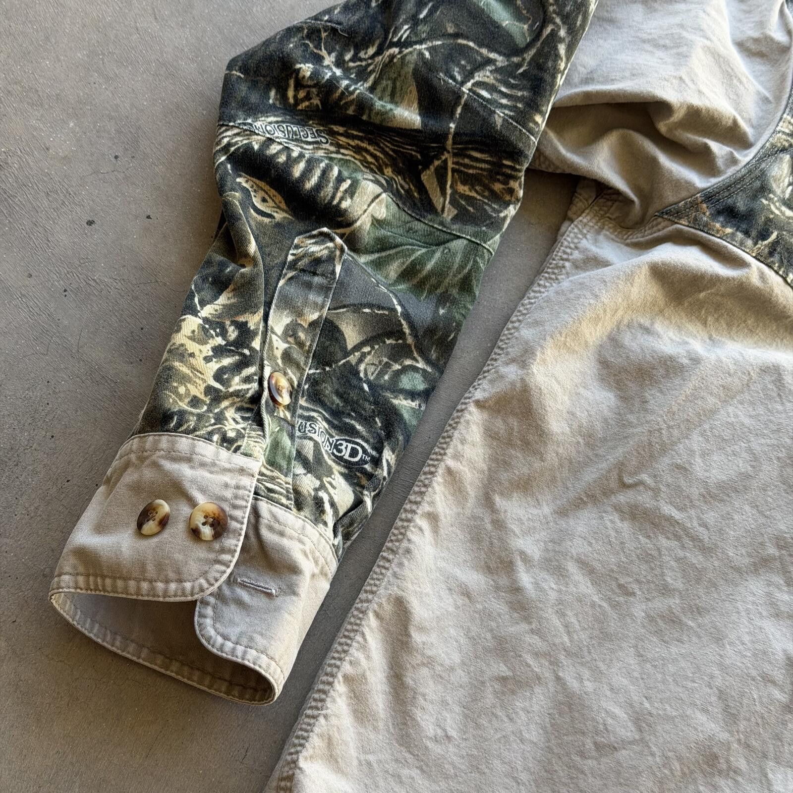 Cabelas Vintage 90s Cabela’s Camo Outdoor Button Up Shirt Size US L / EU 52-54 / 3 - 4 Thumbnail