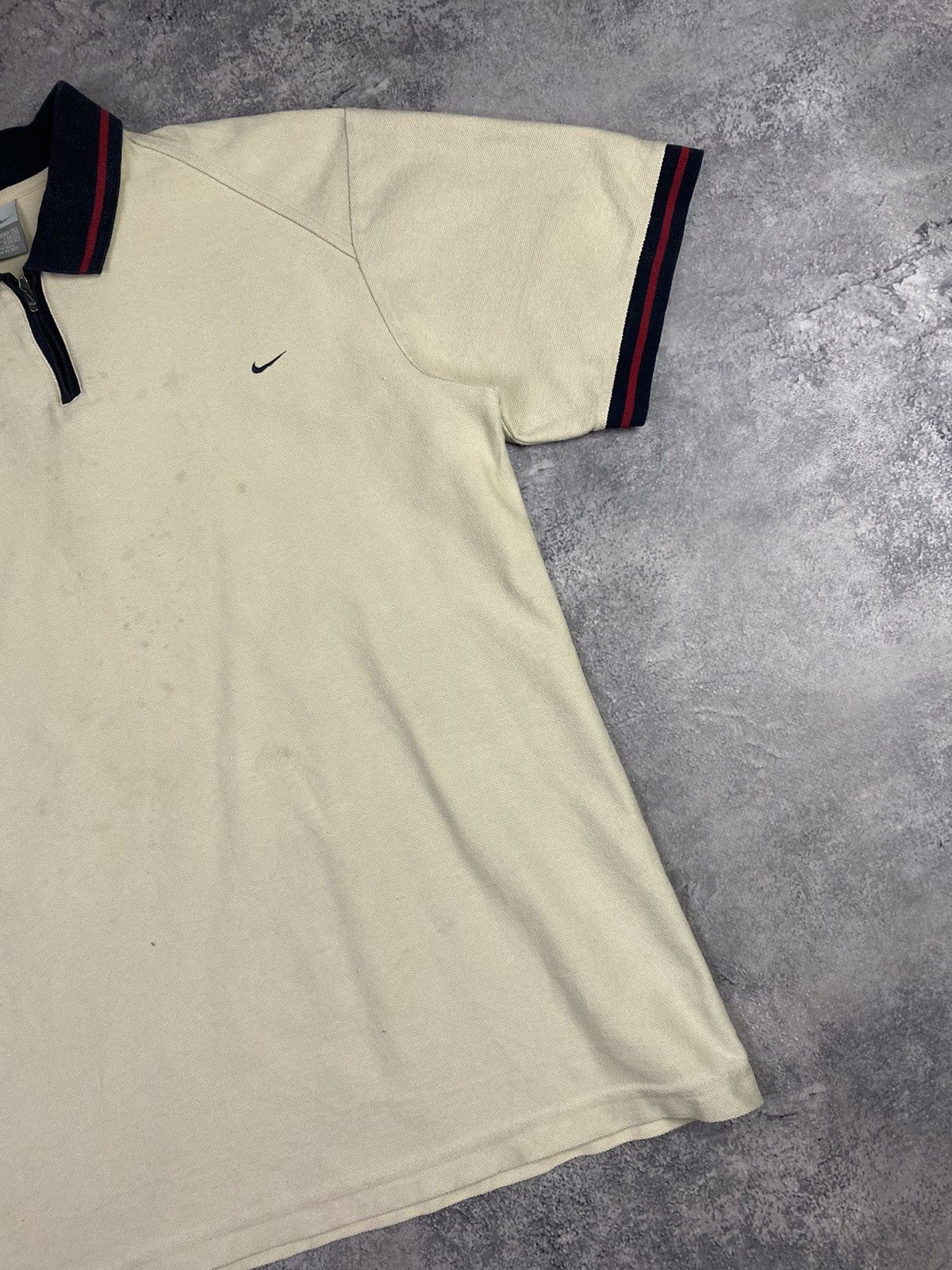 Nike Vintage 00s Nike Swoosh Drill Polo Shirt Tee Size US M / EU 48-50 / 2 - 3 Thumbnail