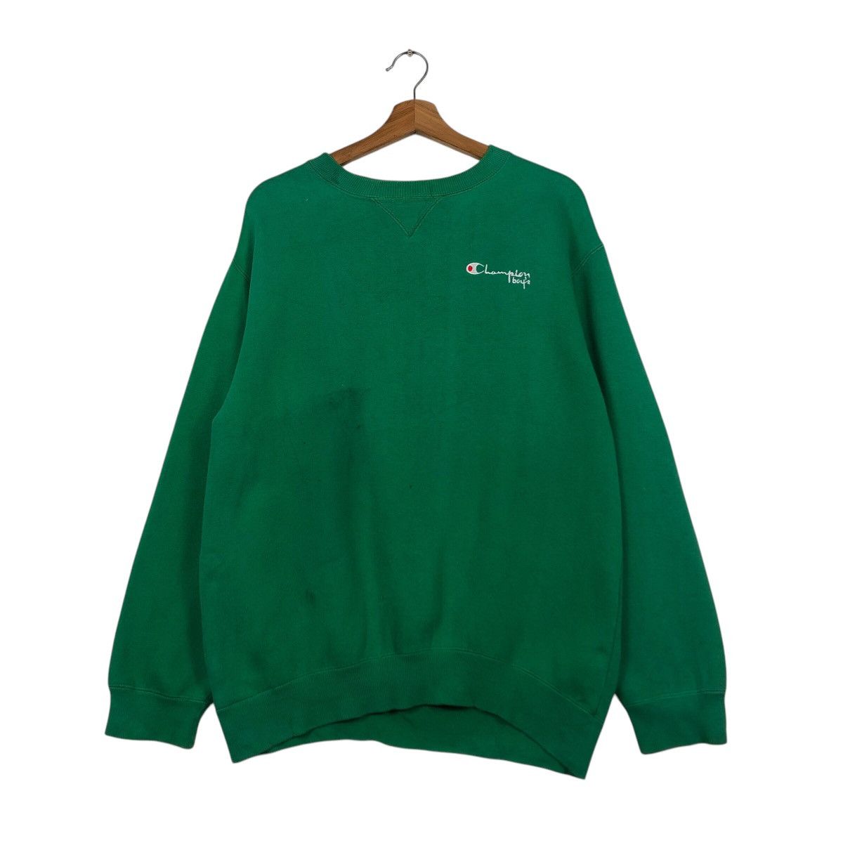 Japanese Brand × Vintage 📌Vintage Crewneck Sweatshirt Champion Rich Green Size US M / EU 48-50 / 2 - 2 Thumbnail