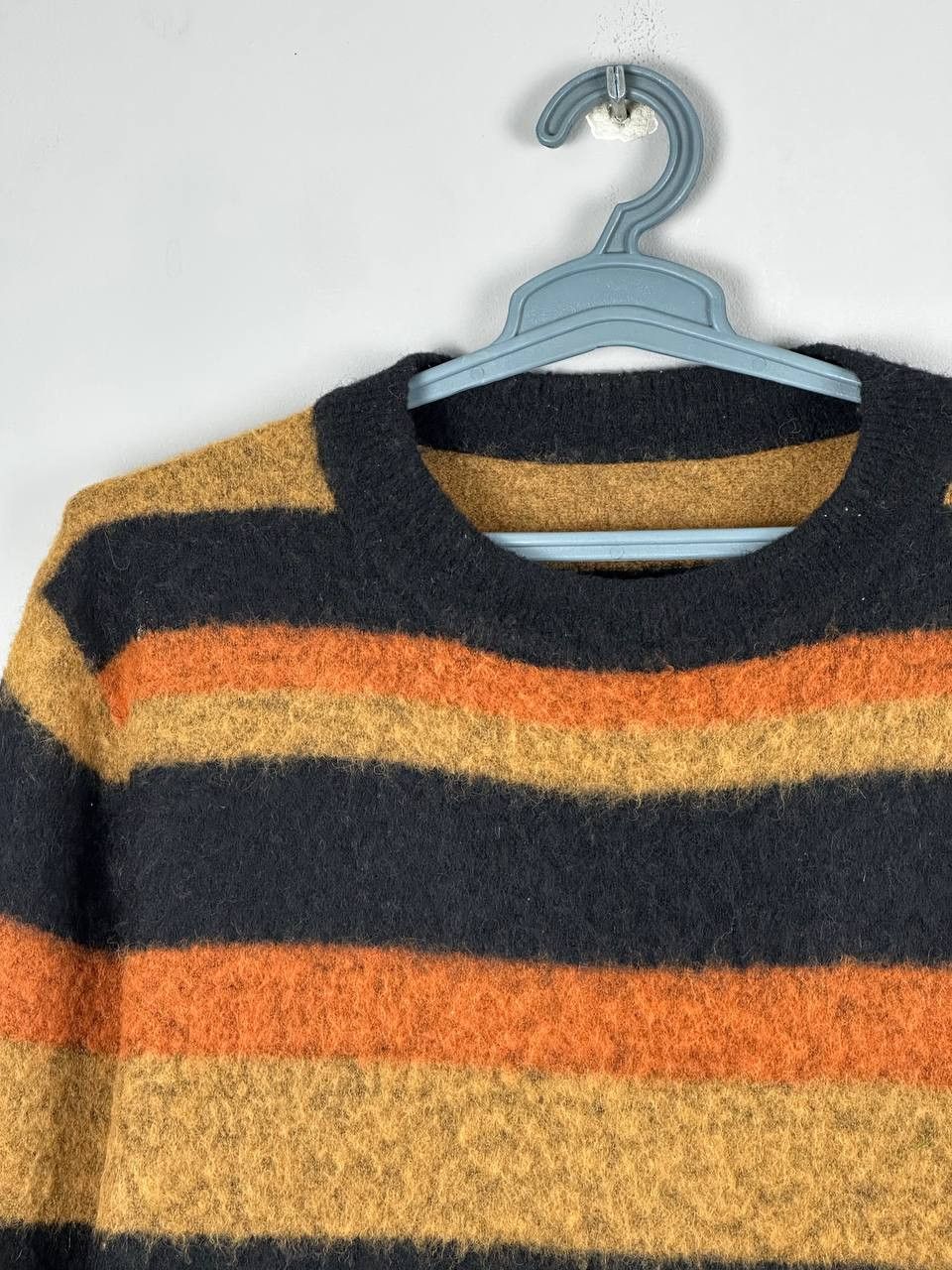 Japanese Brand Alpaca Striped Mohair Sweater Made In Italy Size US L / EU 52-54 / 3 - 4 Thumbnail