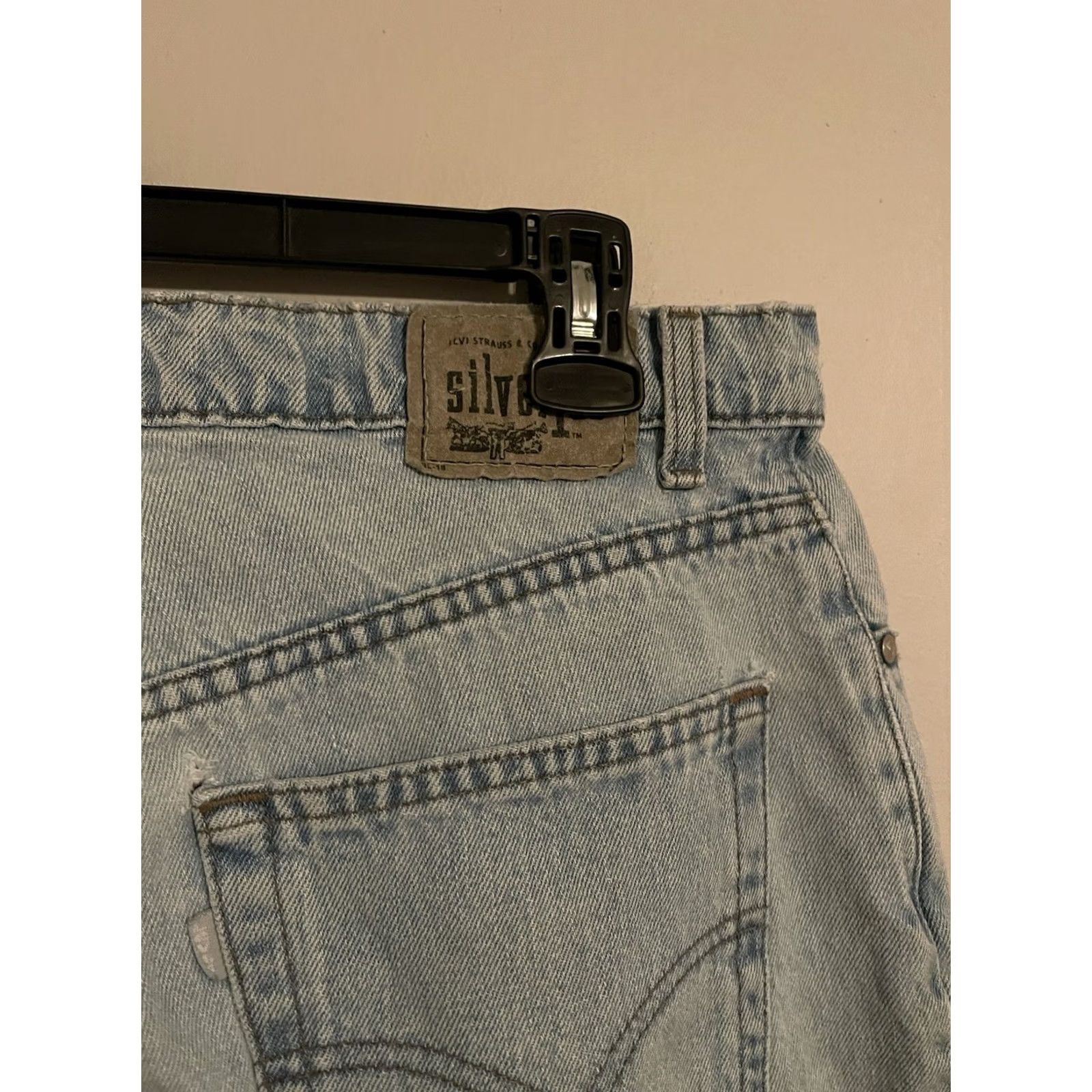 Levi's VINTAGE Levi's Silvertab Jeans Baggy Distressed USA 35x30 Mens Jeans Regular 35in Inseam Blue Cotton Denim 1996 Size US 35 - 4 Thumbnail