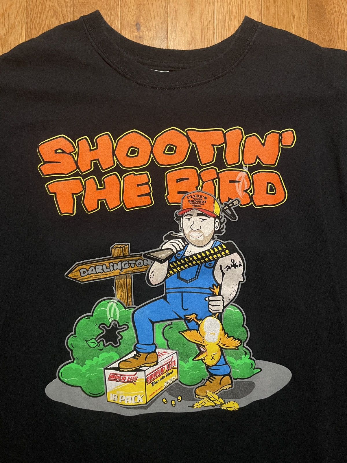 Gildan × Vintage Vintage “Shootin’ The Bird” Humor Hunting Graphic Tee Size US L / EU 52-54 / 3 - 2 Thumbnail