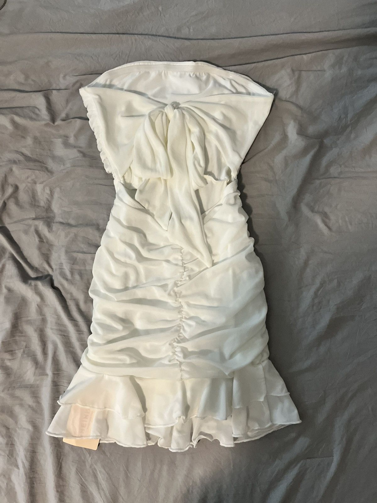 Shein × Vintage mini white pleated dress Size S / US 4 / IT 40 - 2 Thumbnail