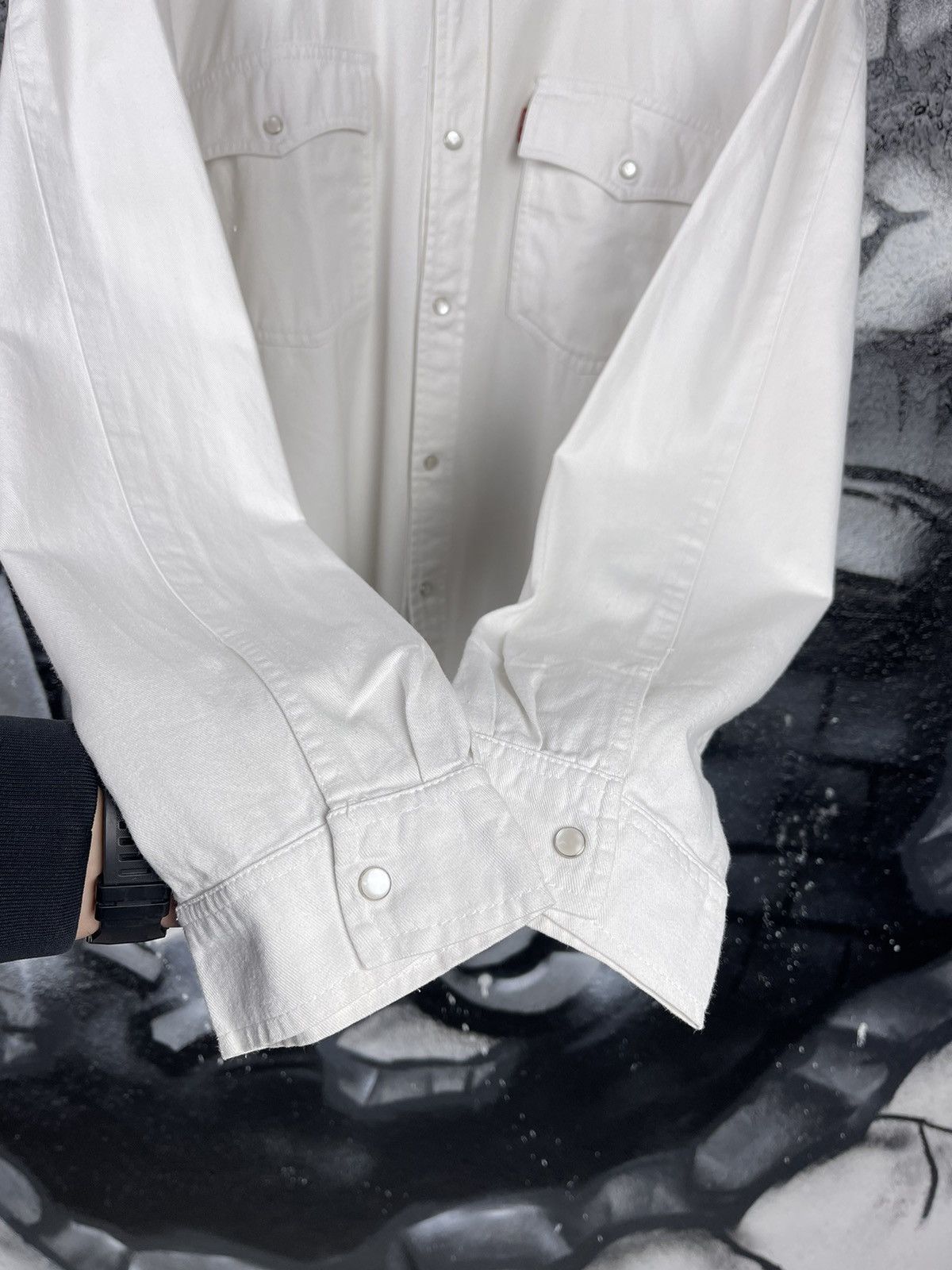 Levi's Vintage Levi’s Western White Shirt Long Sleeve Men’s Size XL Size US XL / EU 56 / 4 - 10 Thumbnail