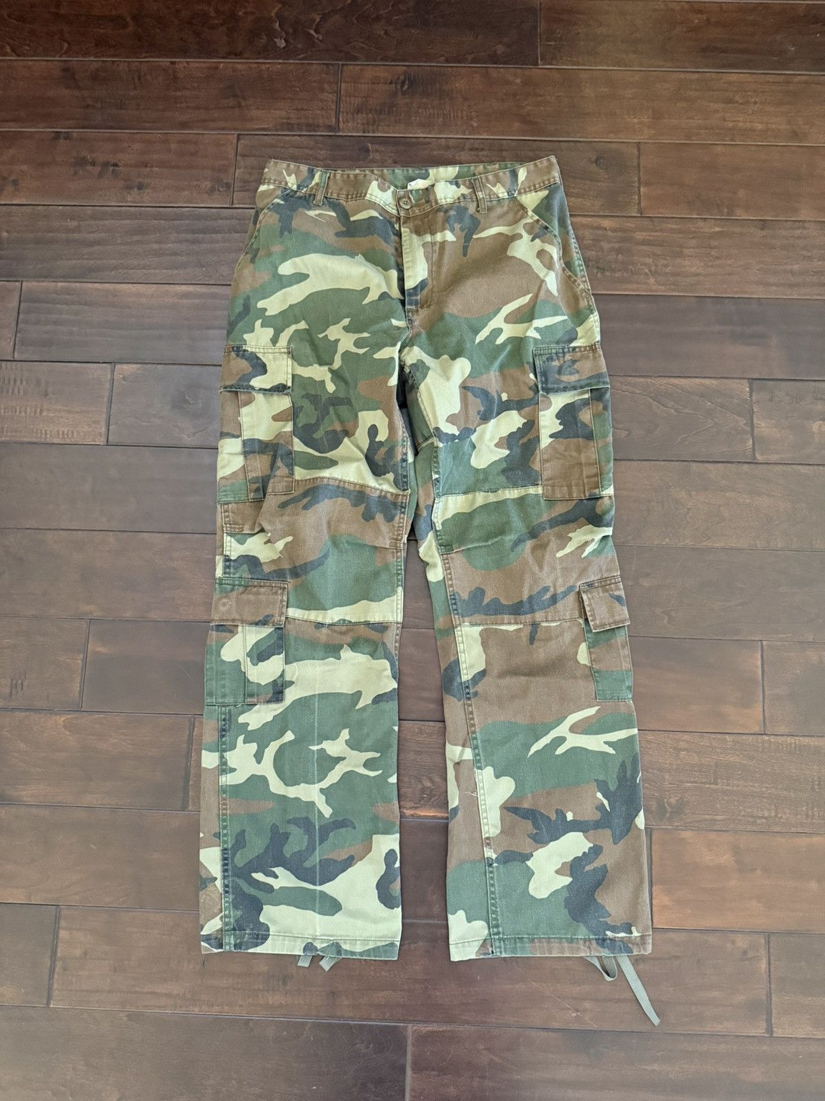 Vintage Bootcut Camo Cargo Pants