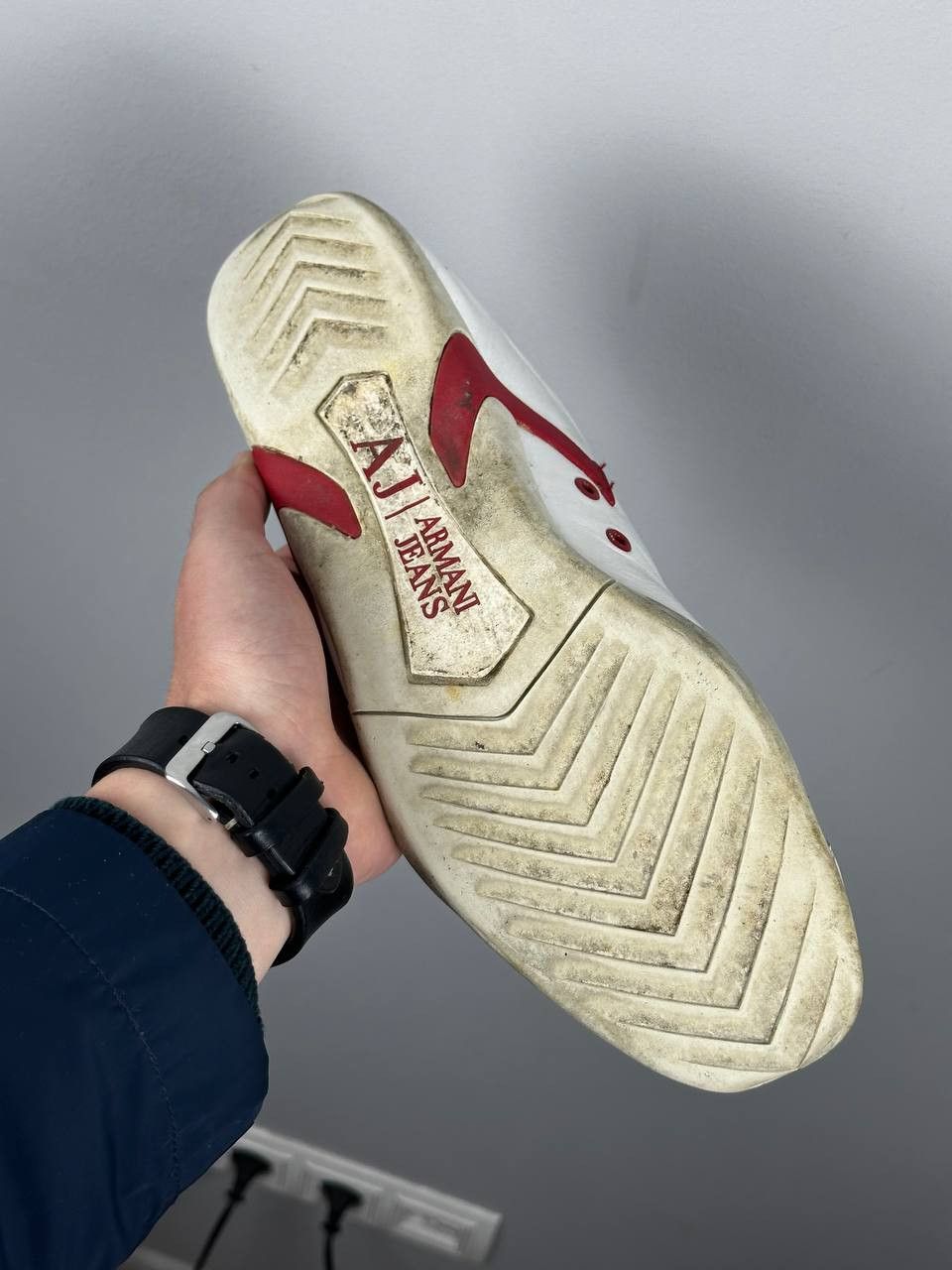 Armani Vintage Armani Jeans White Leather Speedcat Sneakers Size US 11 / EU 44 - 5 Thumbnail