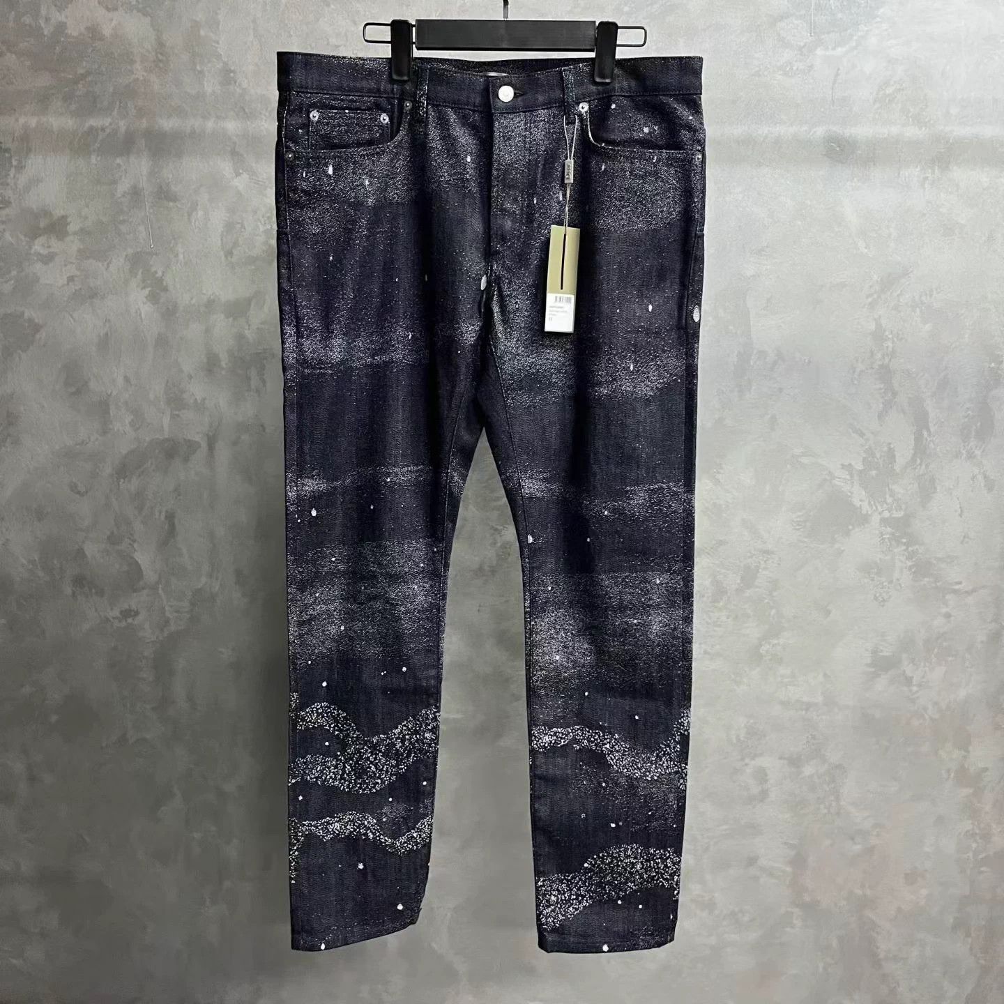 Dior Dior black dyed pattern print casual mid-waist jeans size 34 Size US 34 / EU 50 - 1 Thumbnail