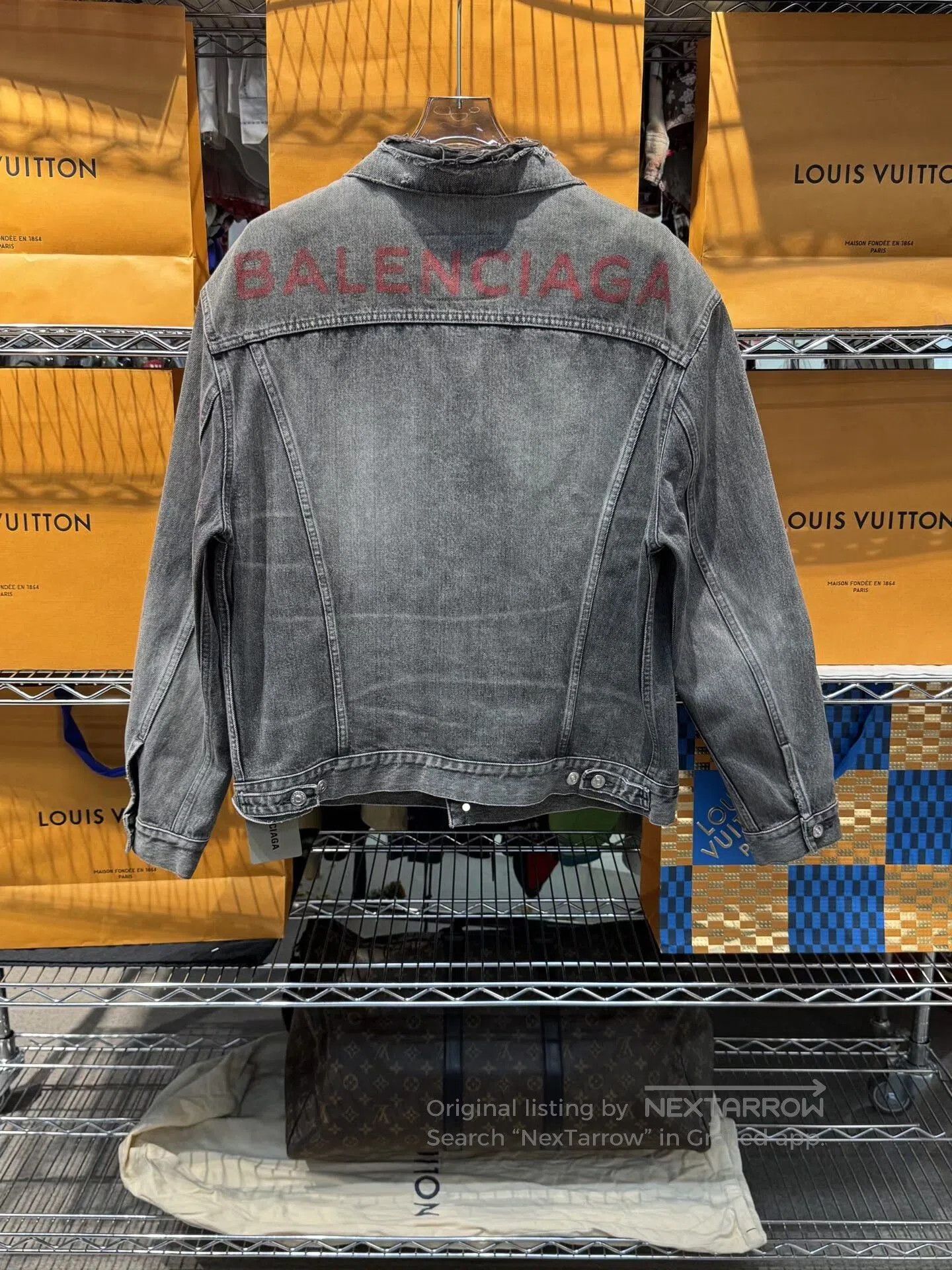 Balenciaga Balenciaga Distressed Washed Denim Jacket. Size US S / EU 44-46 / 1 - 4 Thumbnail